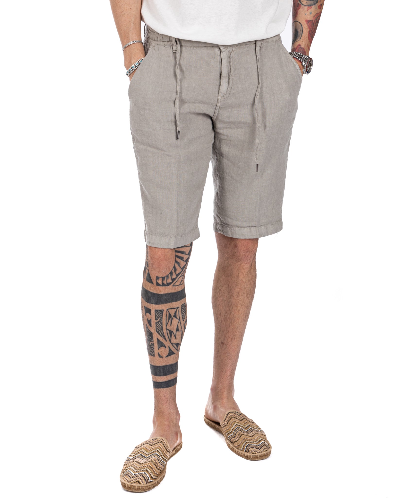 Saint Martin - Bermuda shorts in pure linen
