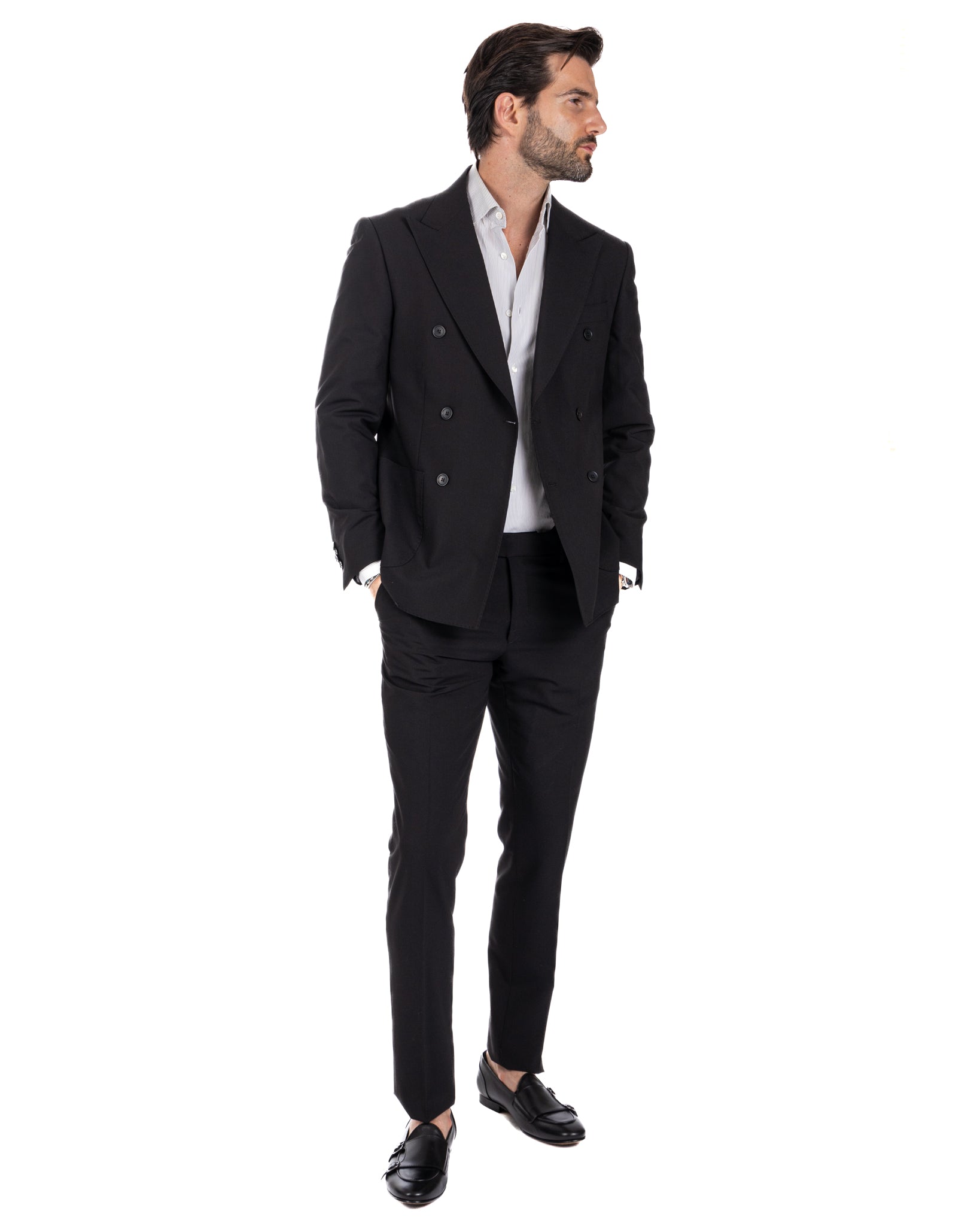 Monaco - costume croisé noir