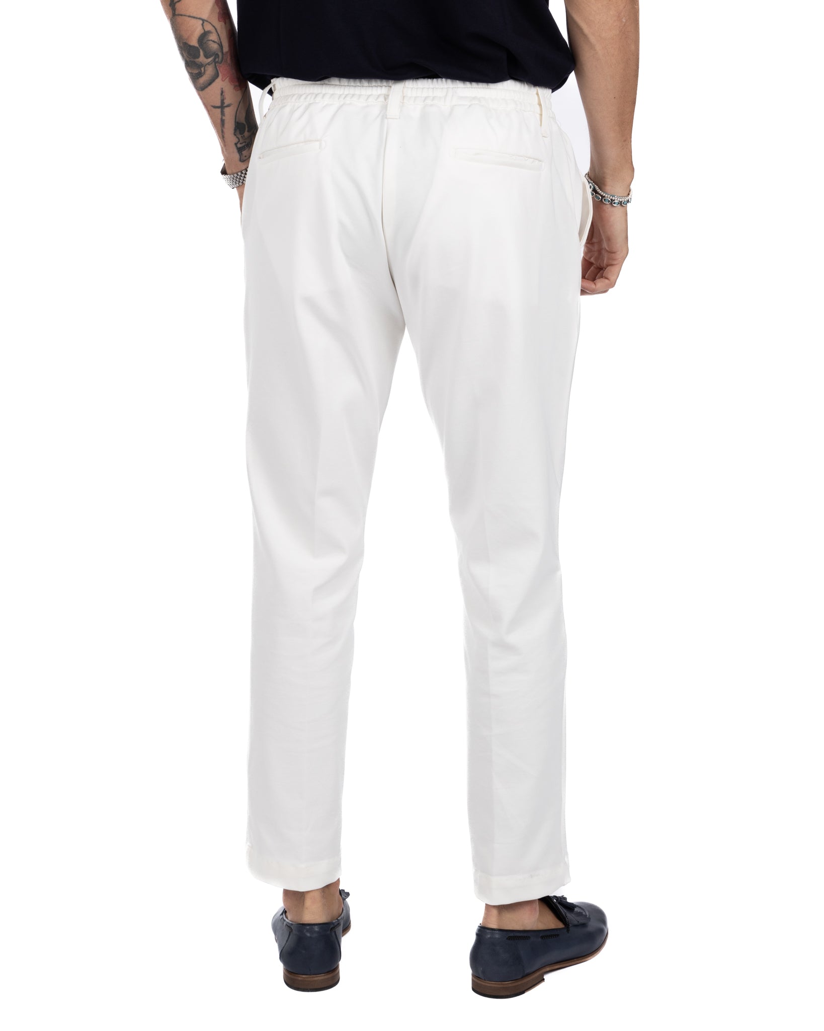 Shelby - pantalaccio in cotone panna