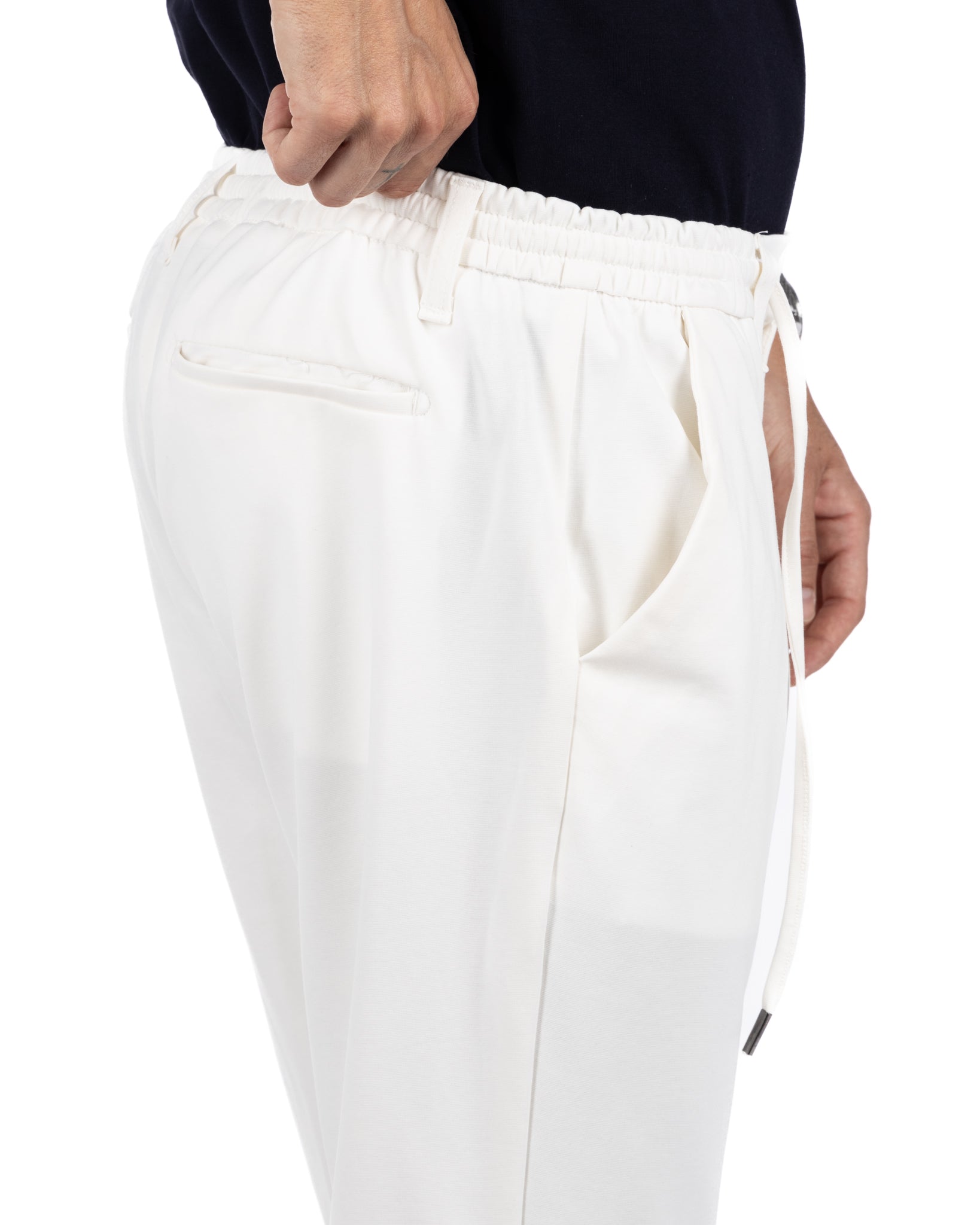 Shelby - pantalaccio in cotone panna