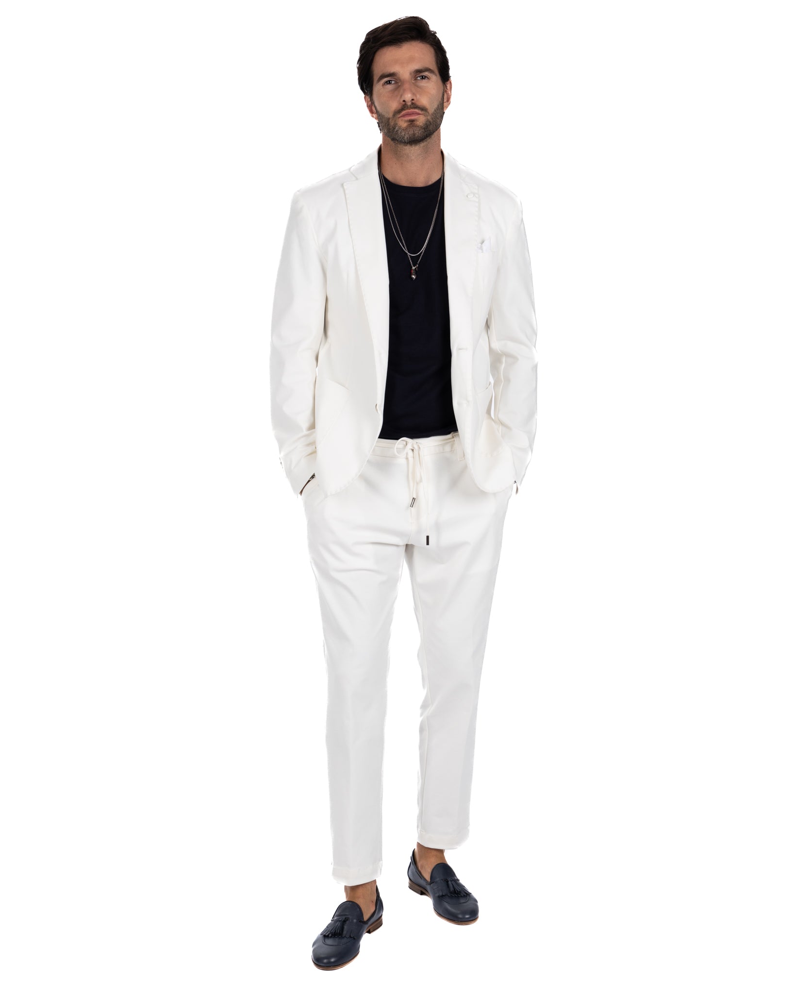 Shelby - pantalaccio in cotone panna
