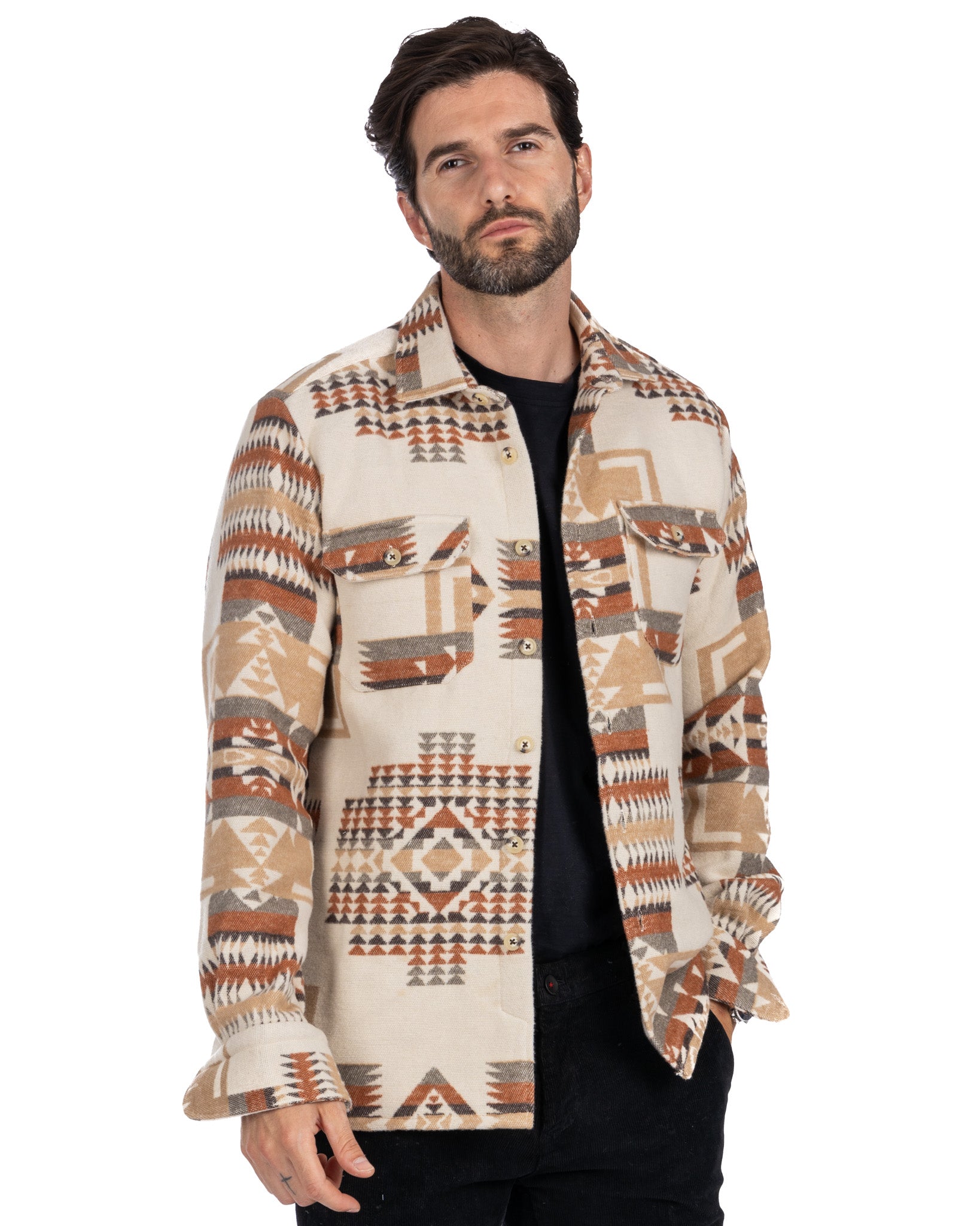 Mayor - beige ethnic patterned jacket