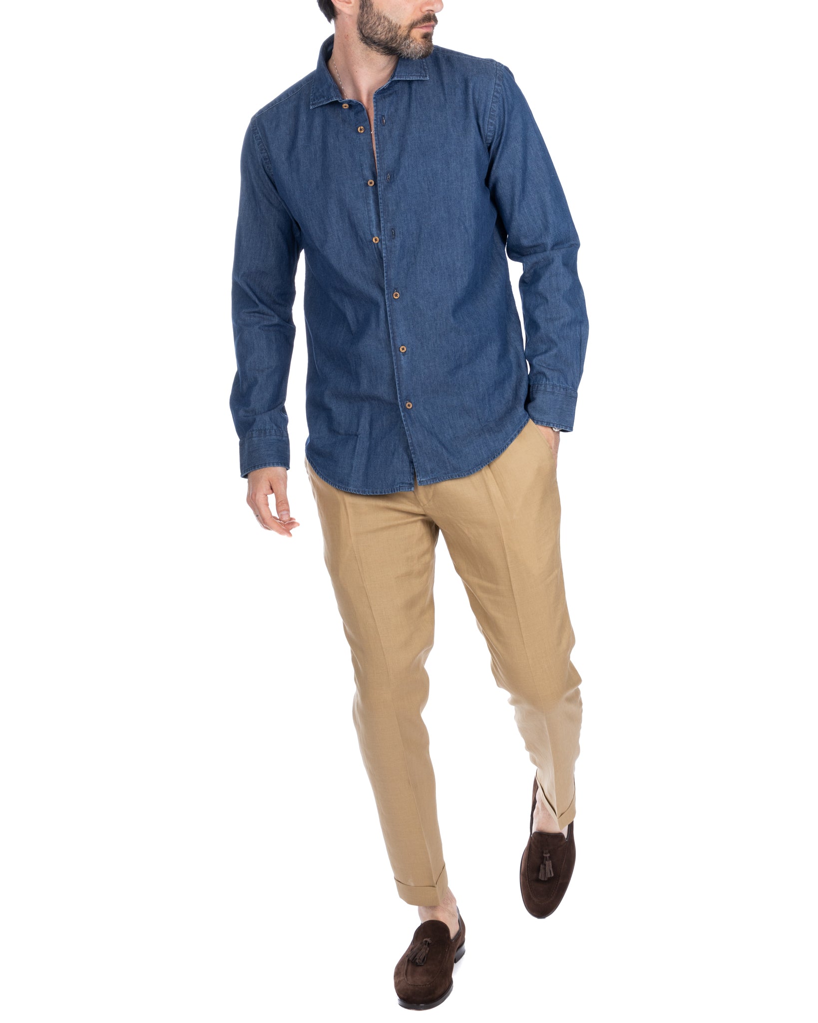 Mark - chemise en jean zéro lavage