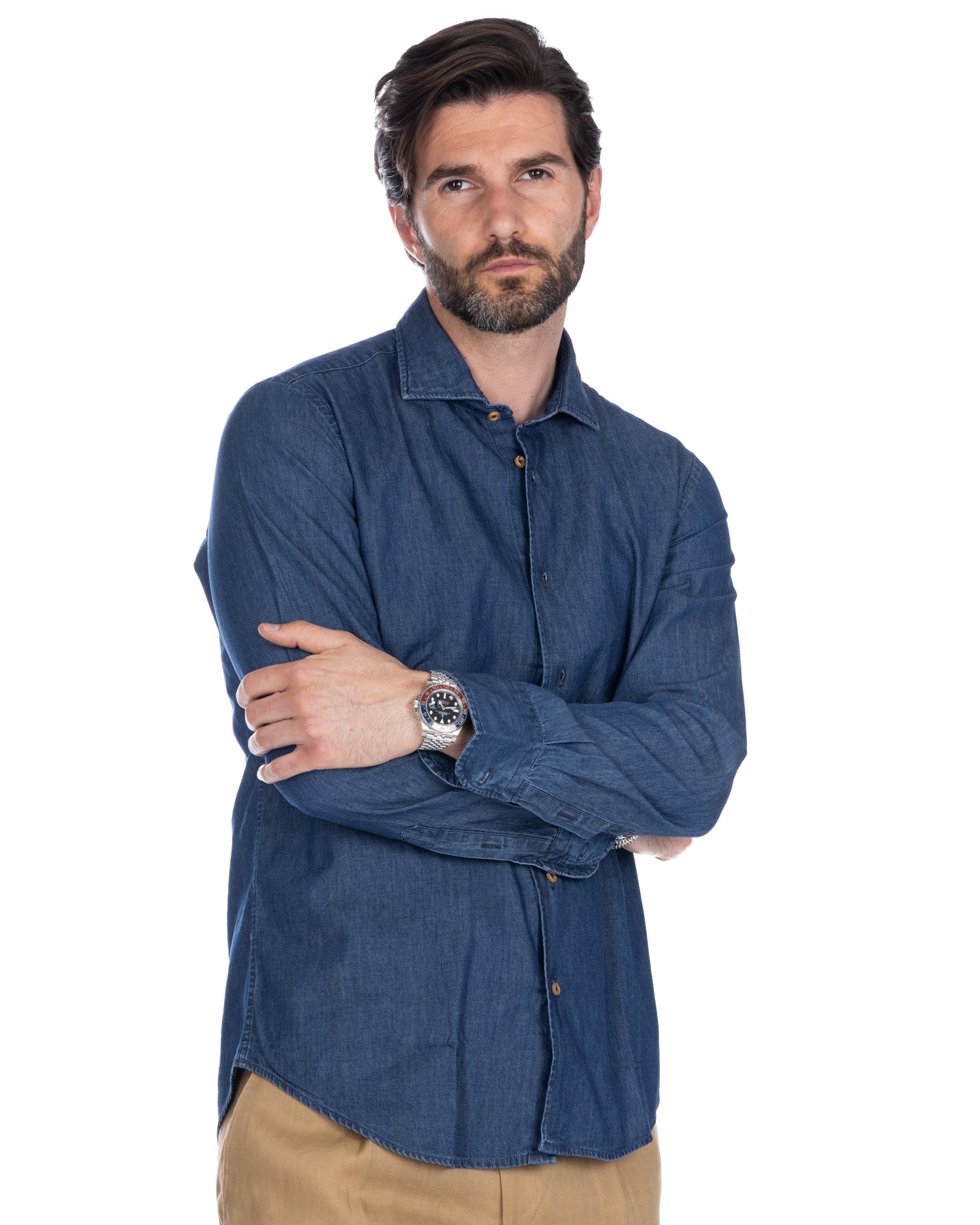Mark - chemise en jean zéro lavage