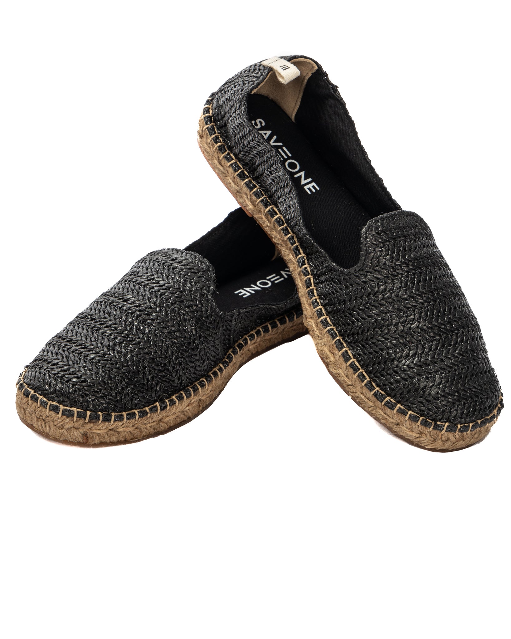 Gallipoli - espadrilles en raphia noir