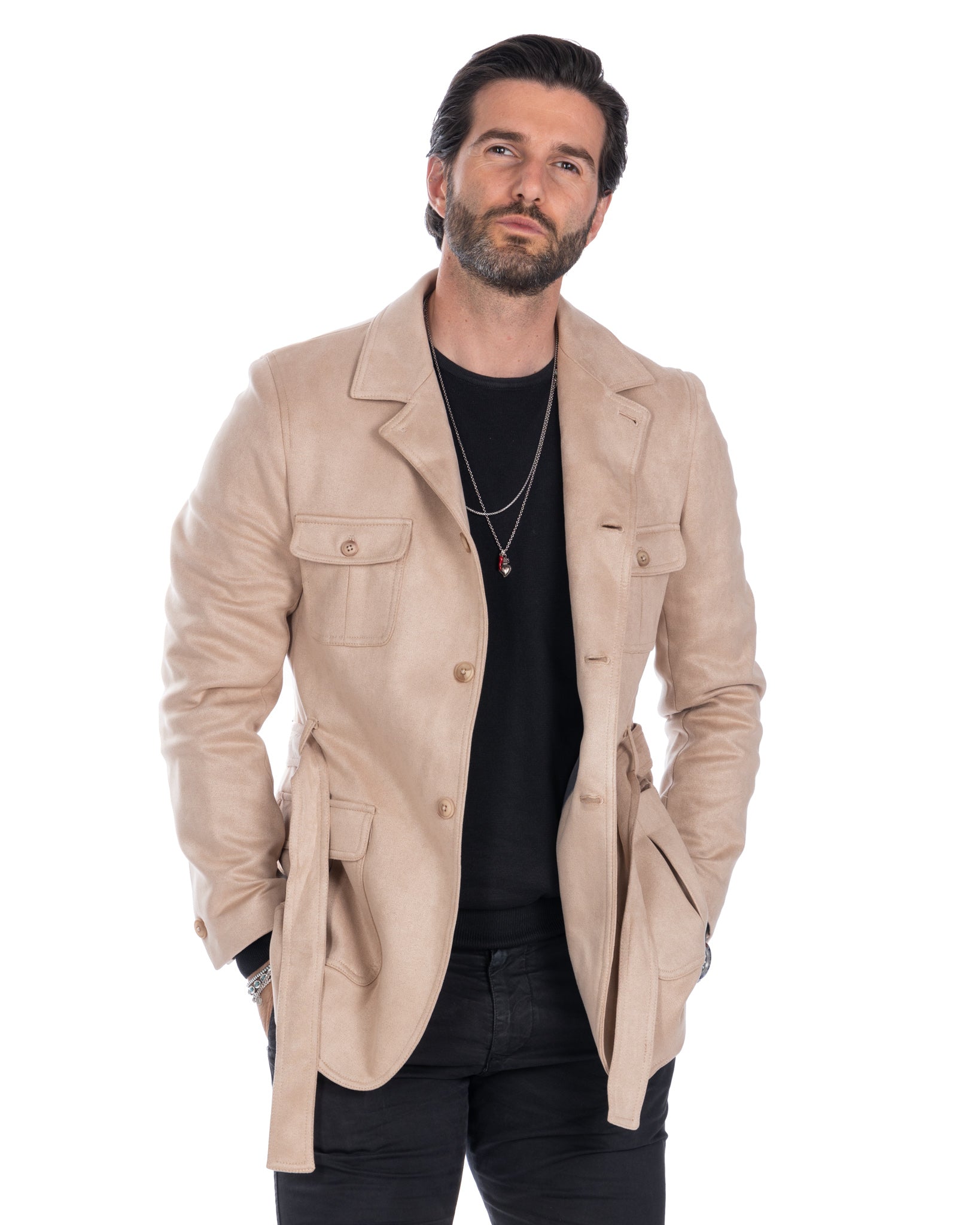Levante - saharienne en éco-daim beige