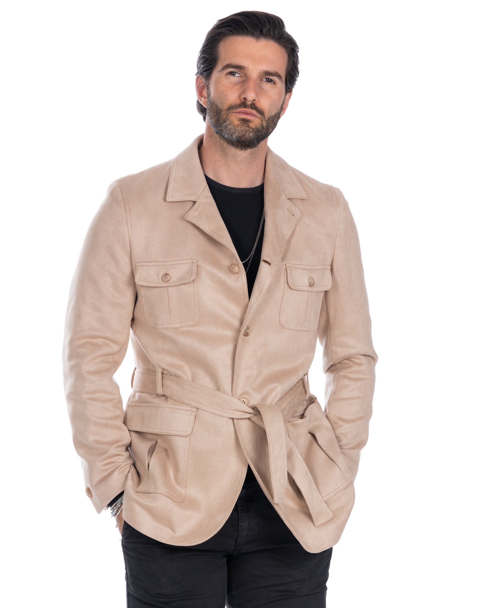 Levante - saharienne en éco-daim beige
