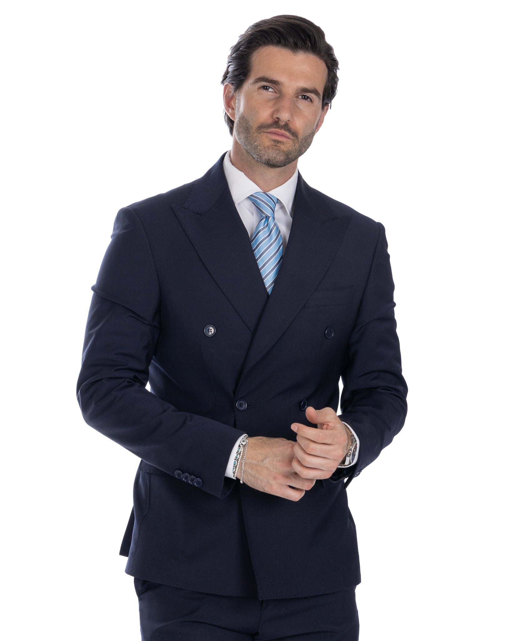 Brooklyn - blue double-breasted wool jacket