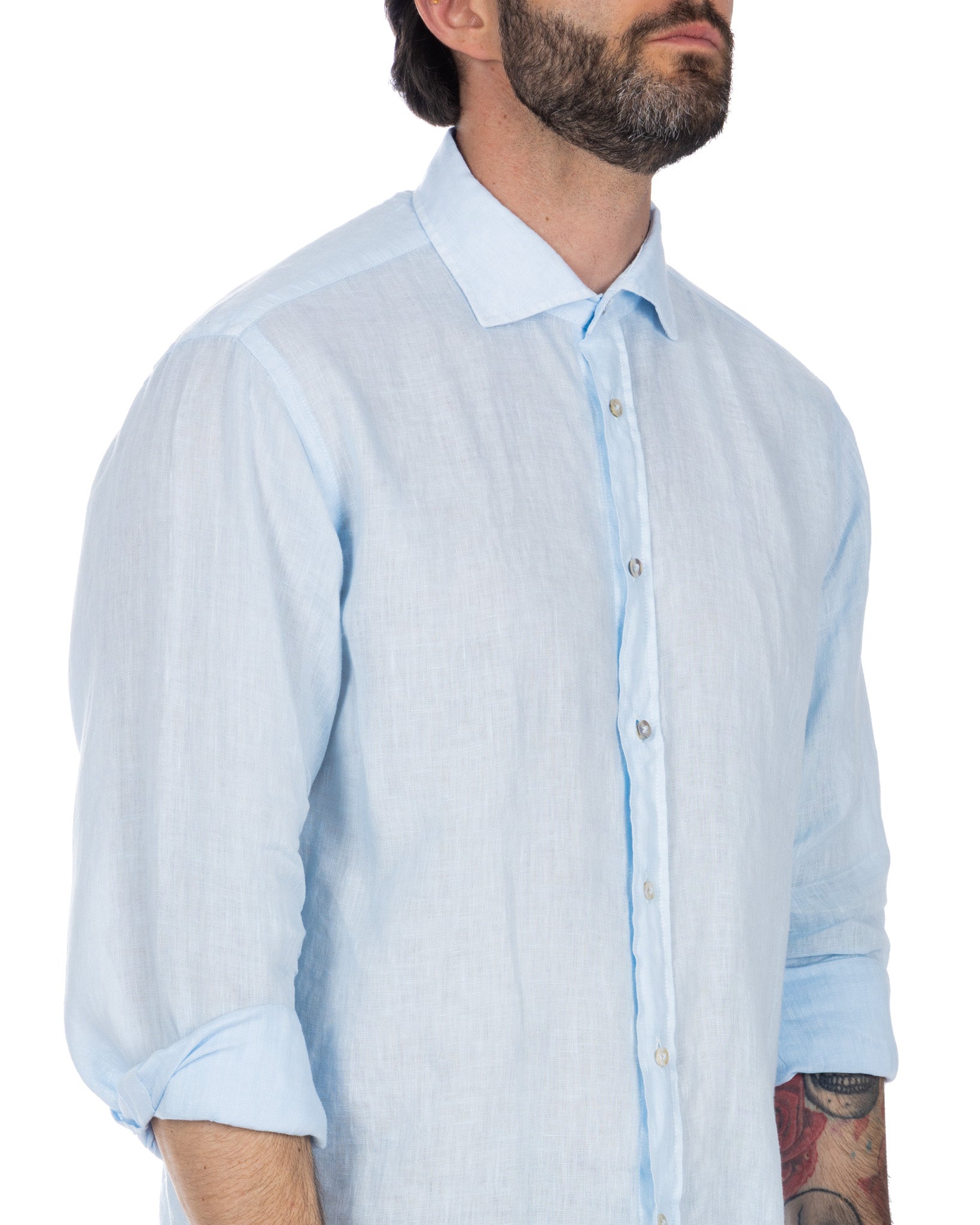 Montecarlo - chemise pur lin ciel