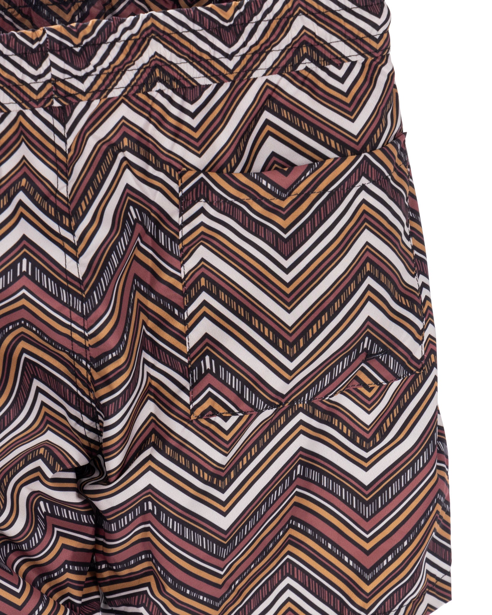Scopello - maillot de bain à motifs rayé marron foncé