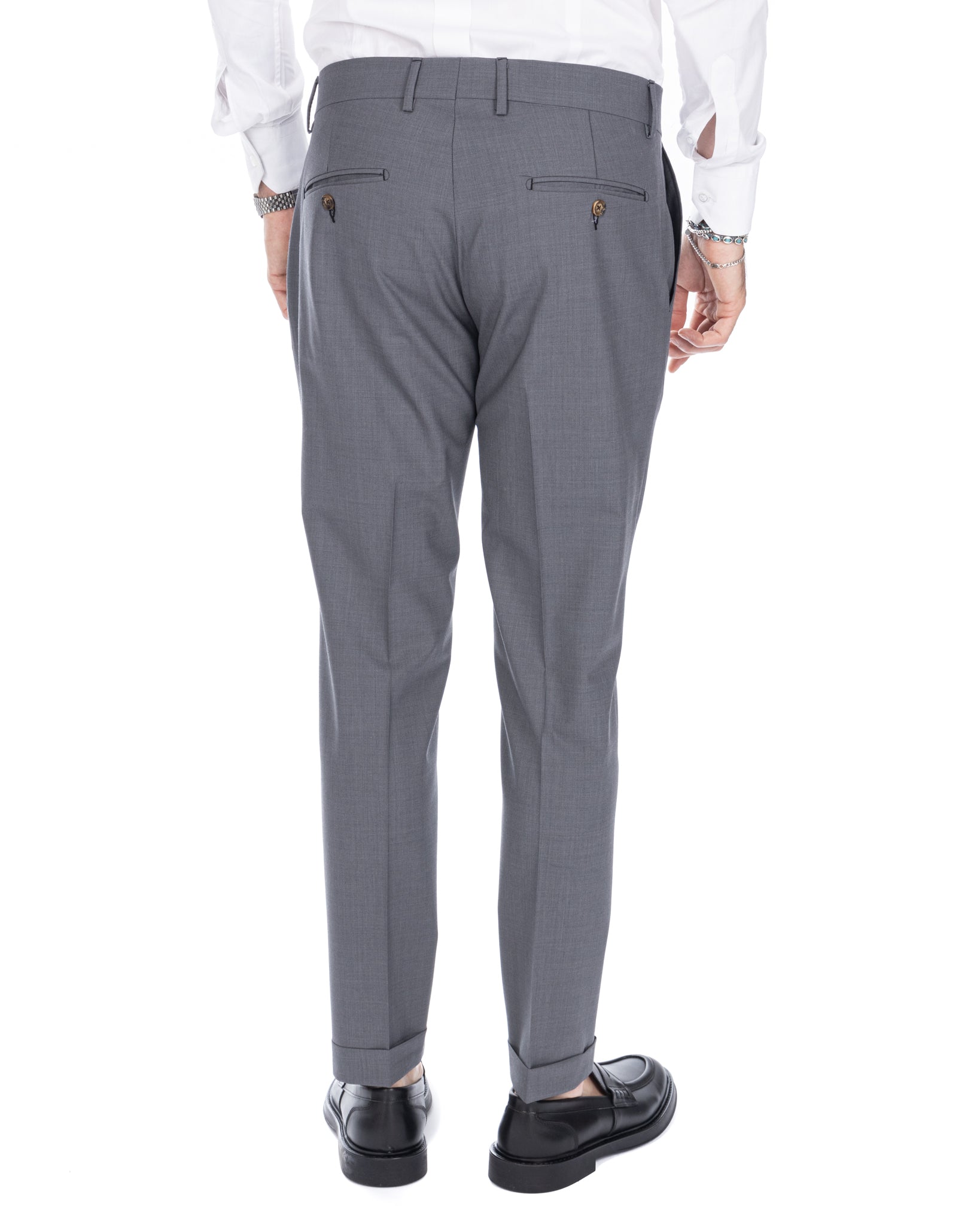 Queens - gray wool trousers