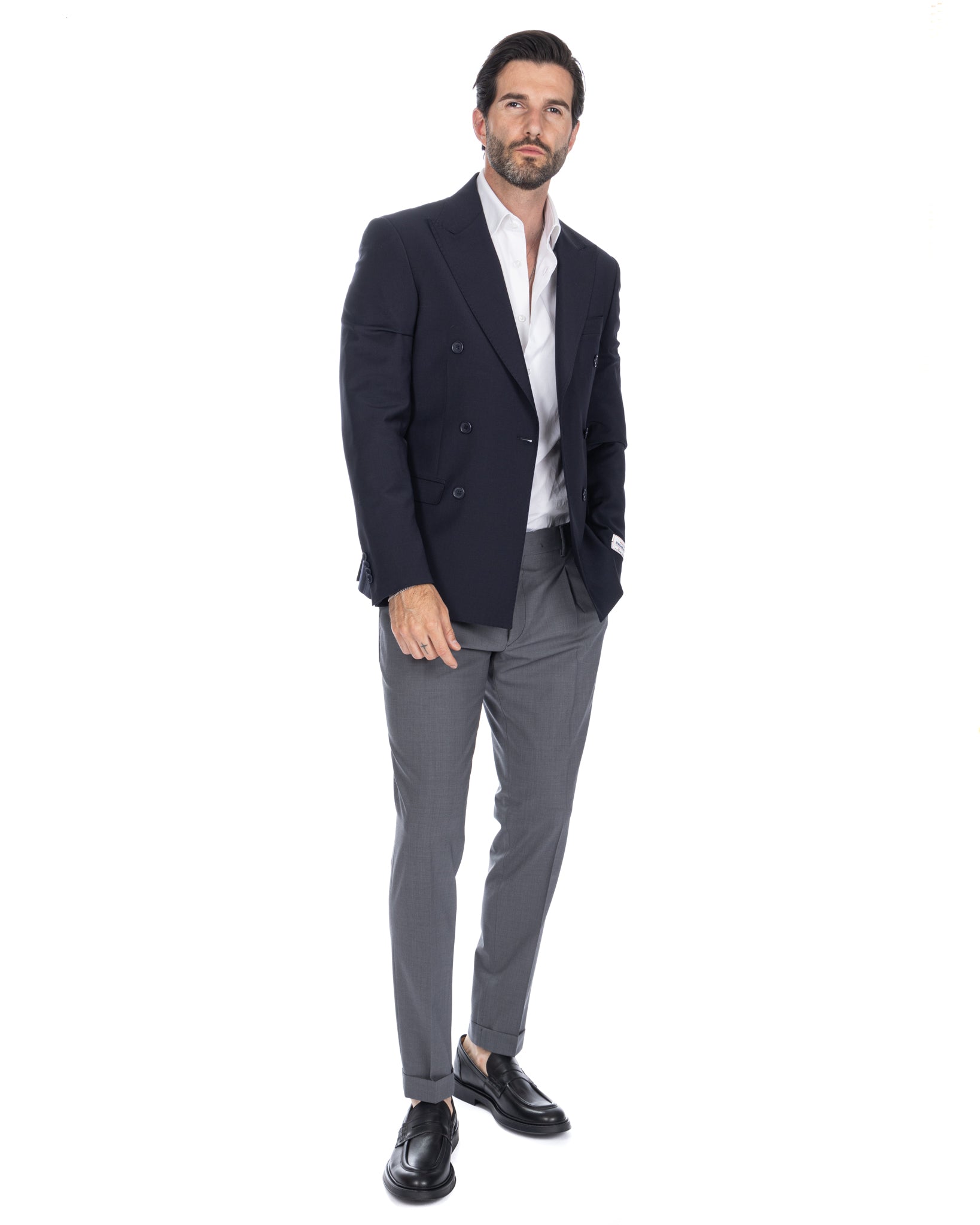 Queens - gray wool trousers