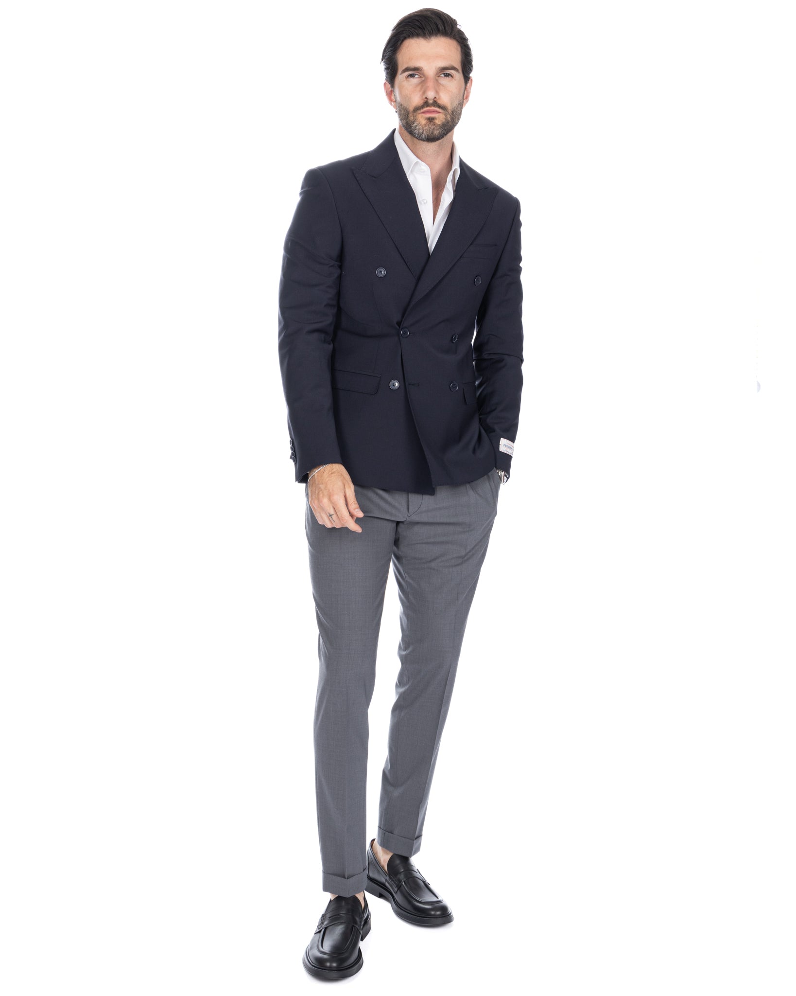 Queens - gray wool trousers