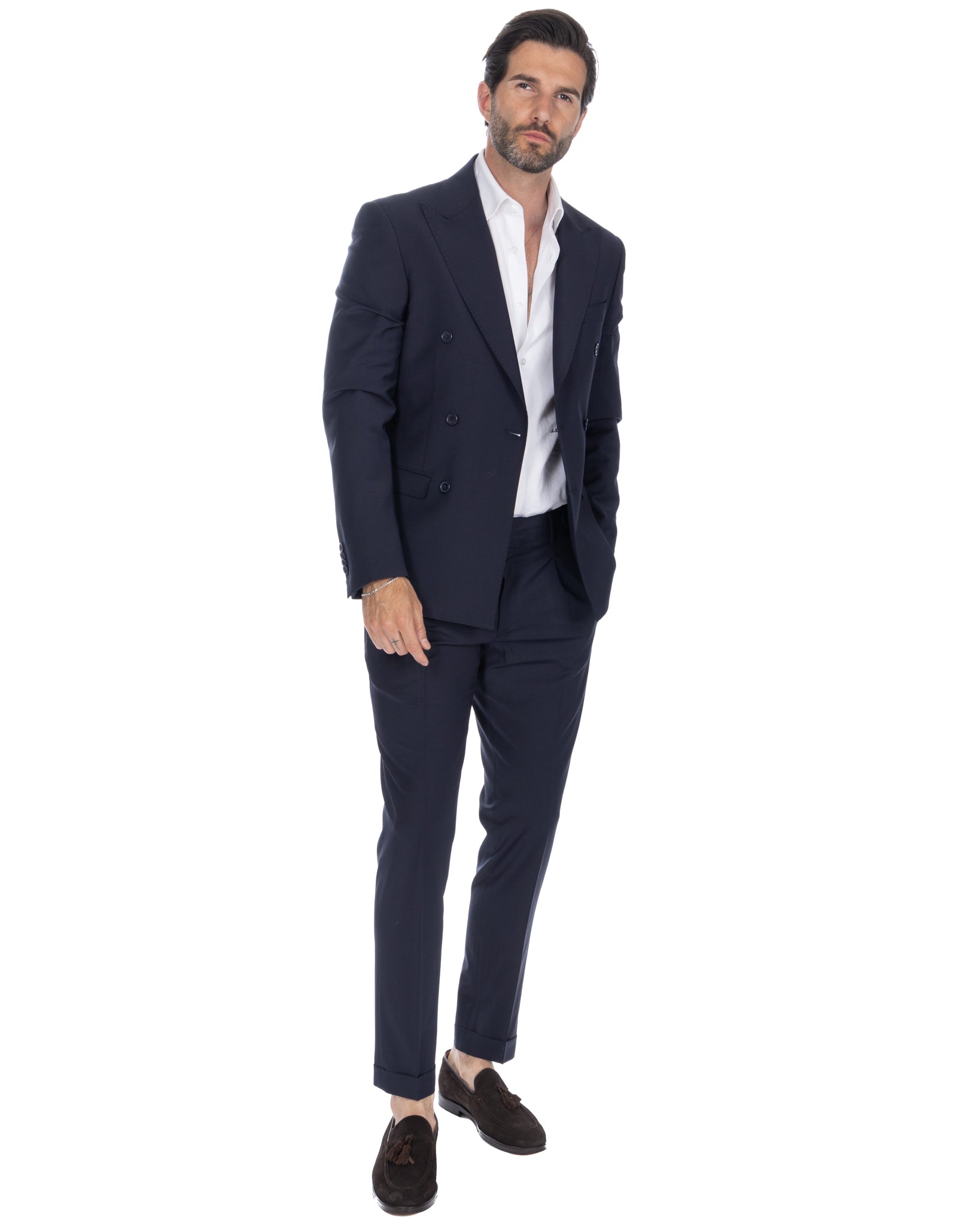 Brooklyn - blue double-breasted wool jacket