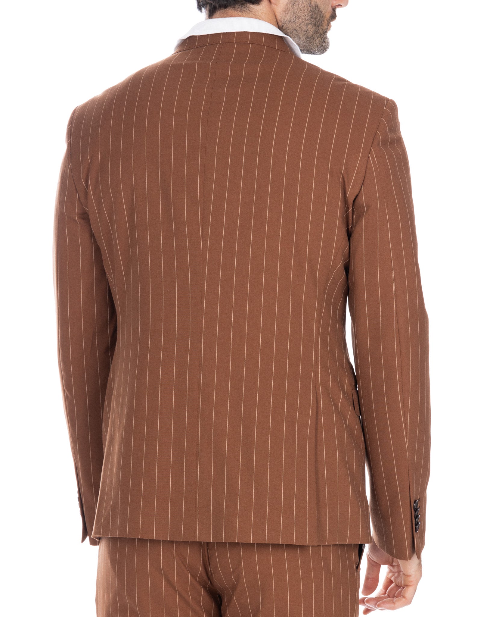 Vienna - brown striped double-breasted suit