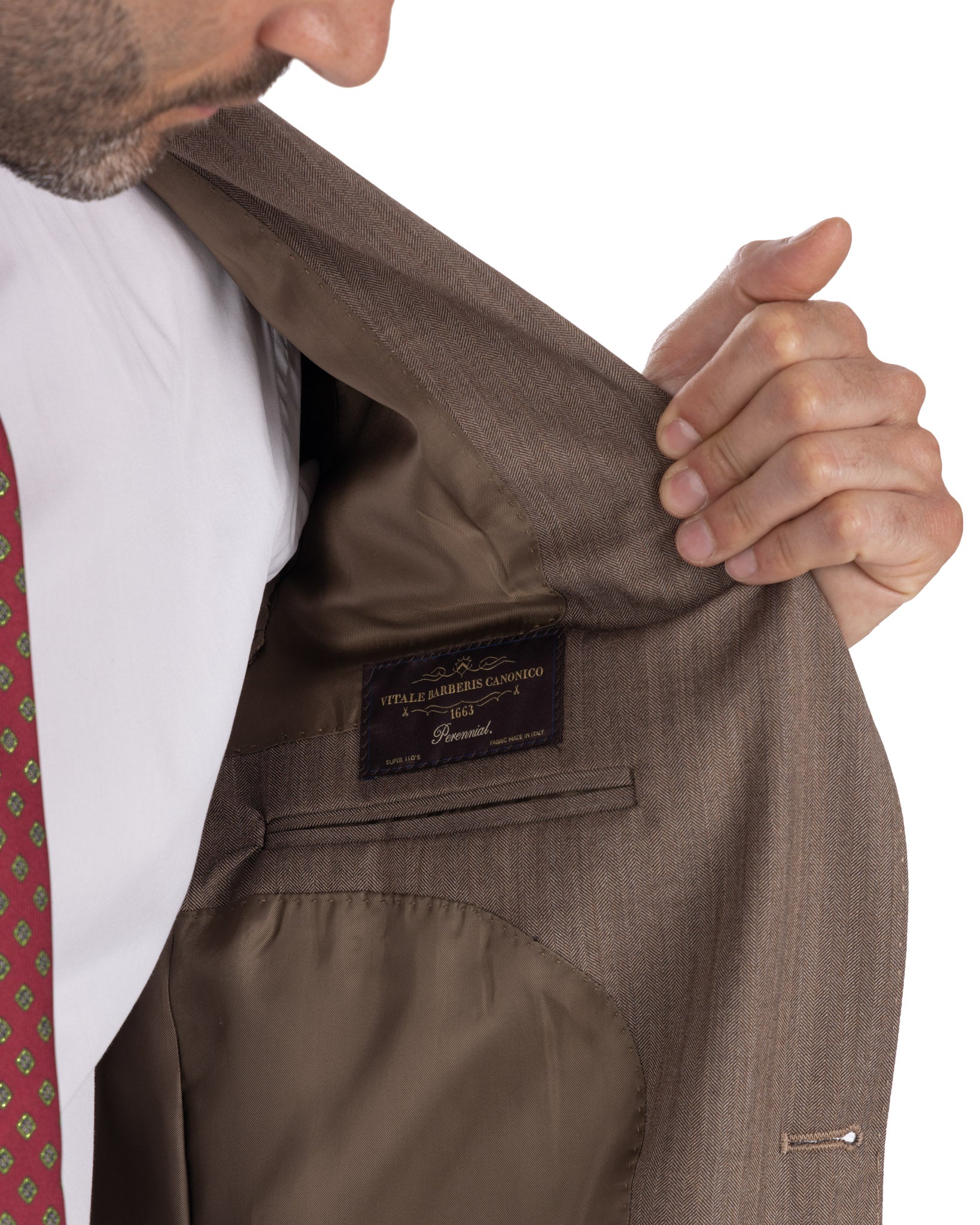Costume à simple boutonnage foncé à chevrons - Vitale Barberis Canonico