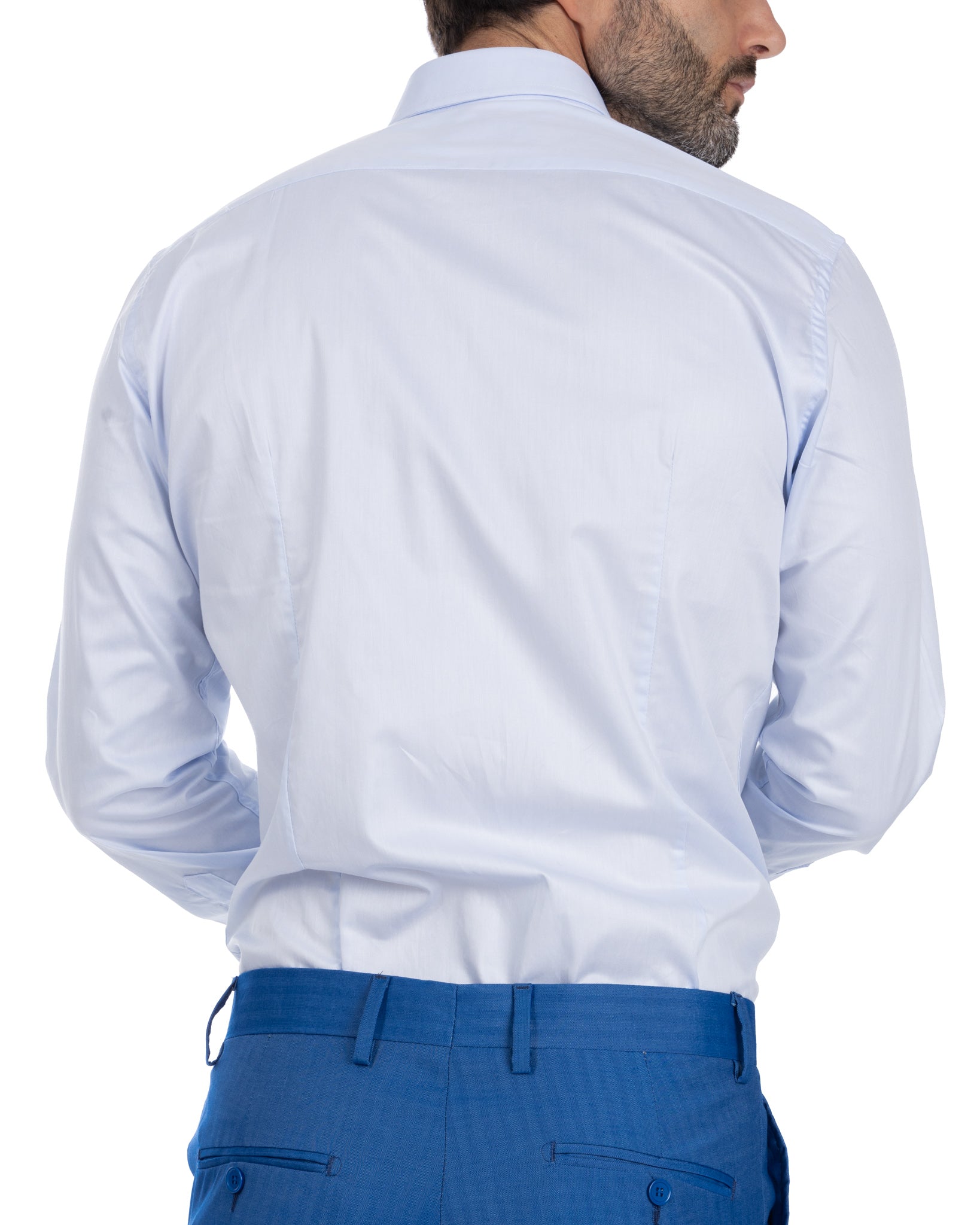 Désert - chemise en sergé bleu clair