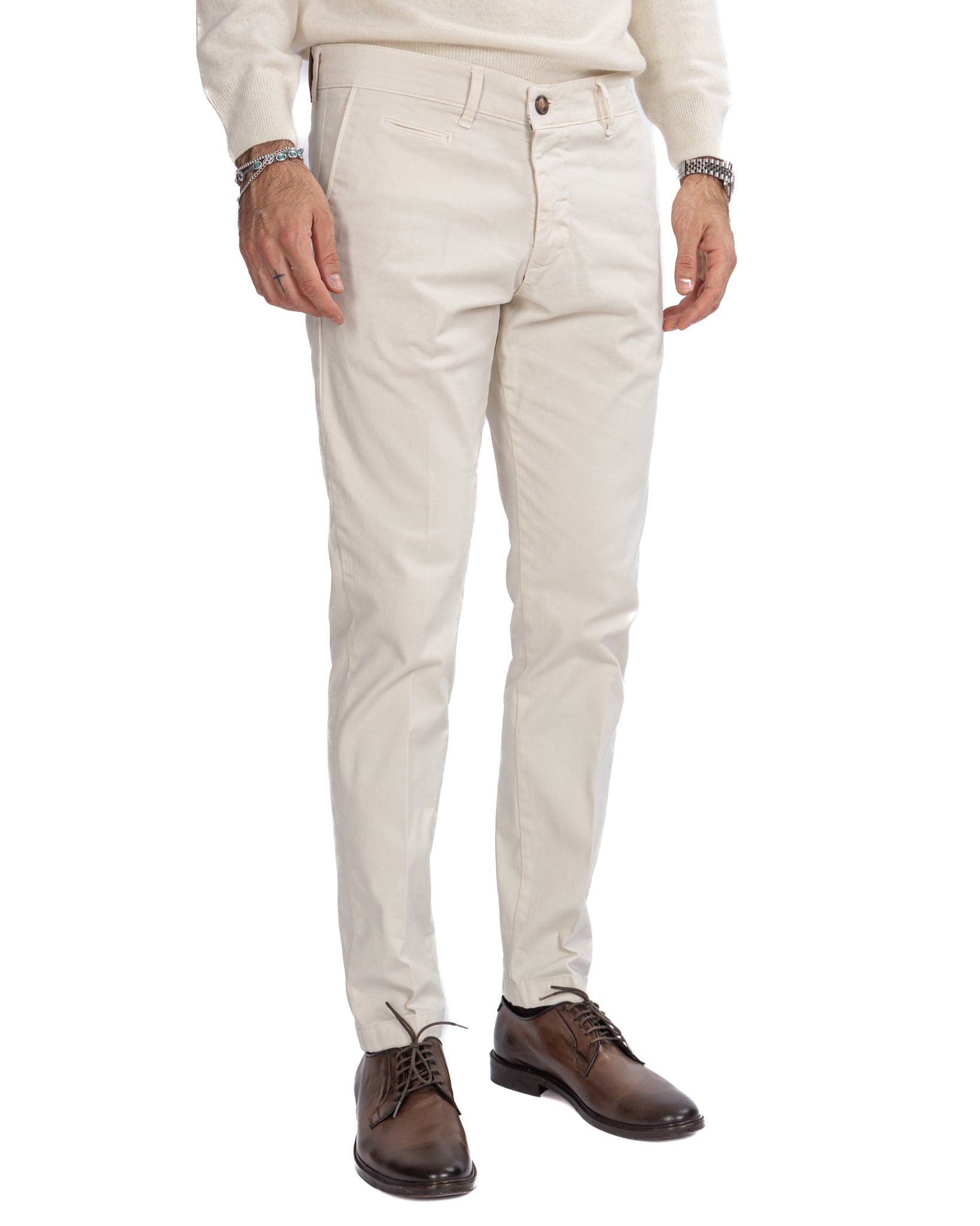 Paul - Basic cream trousers