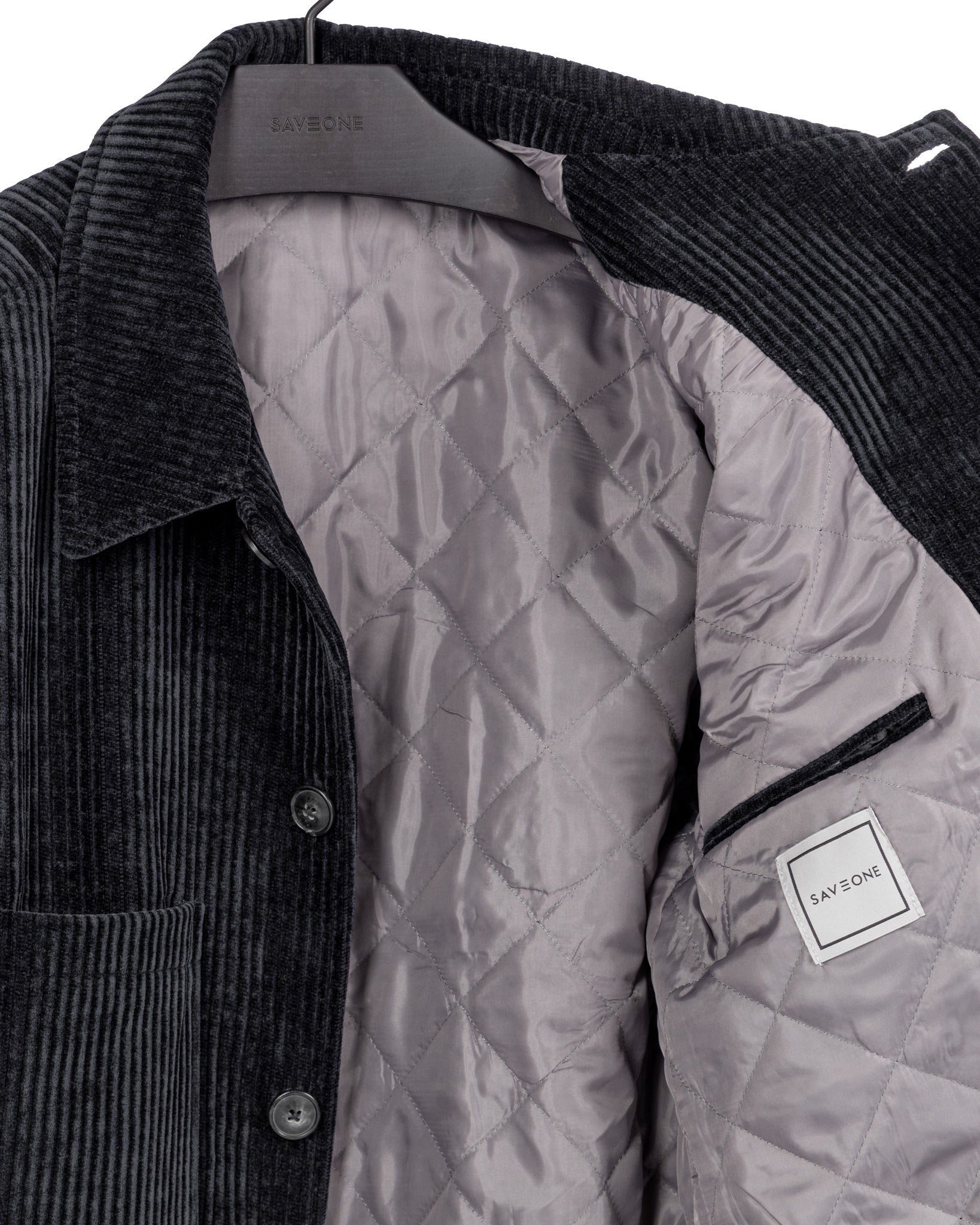 Jeremie Oversized Jacket in Black Velvet