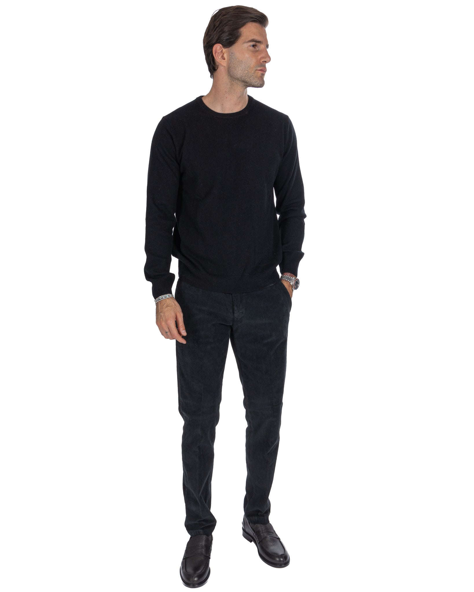 Atrani - black pure cashmere sweater