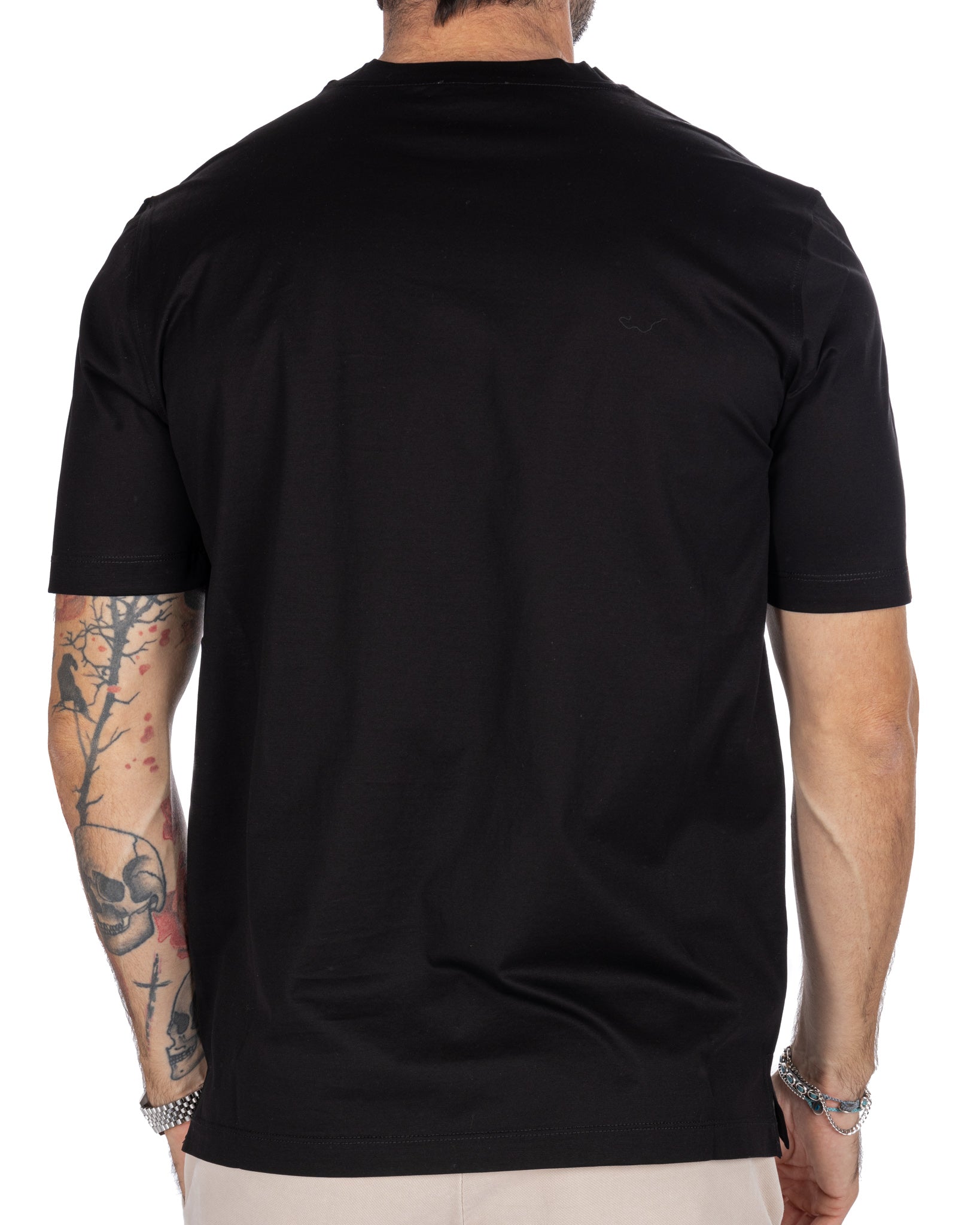 Stirling - t-shirt nera di cotone
