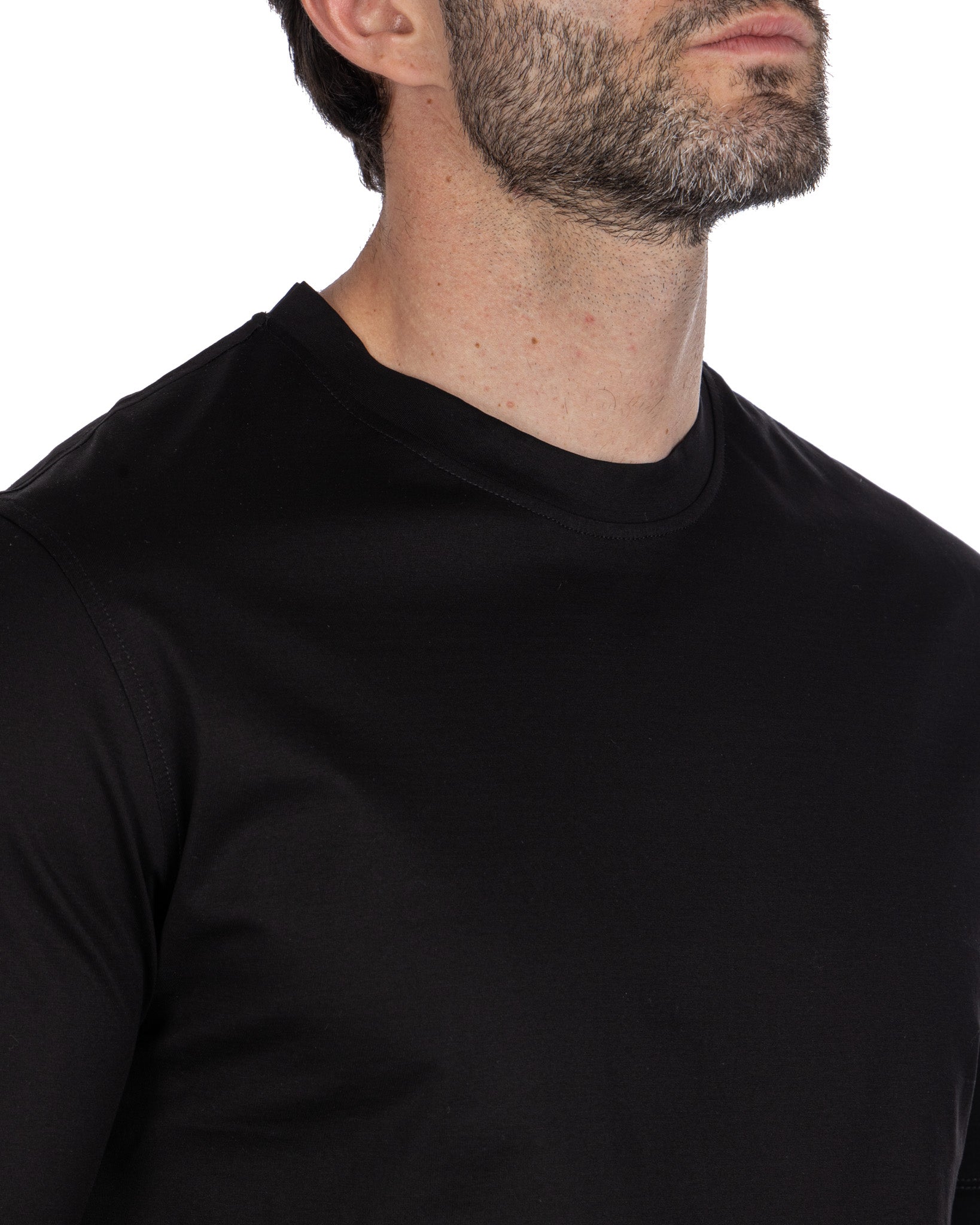 Stirling - t-shirt nera di cotone
