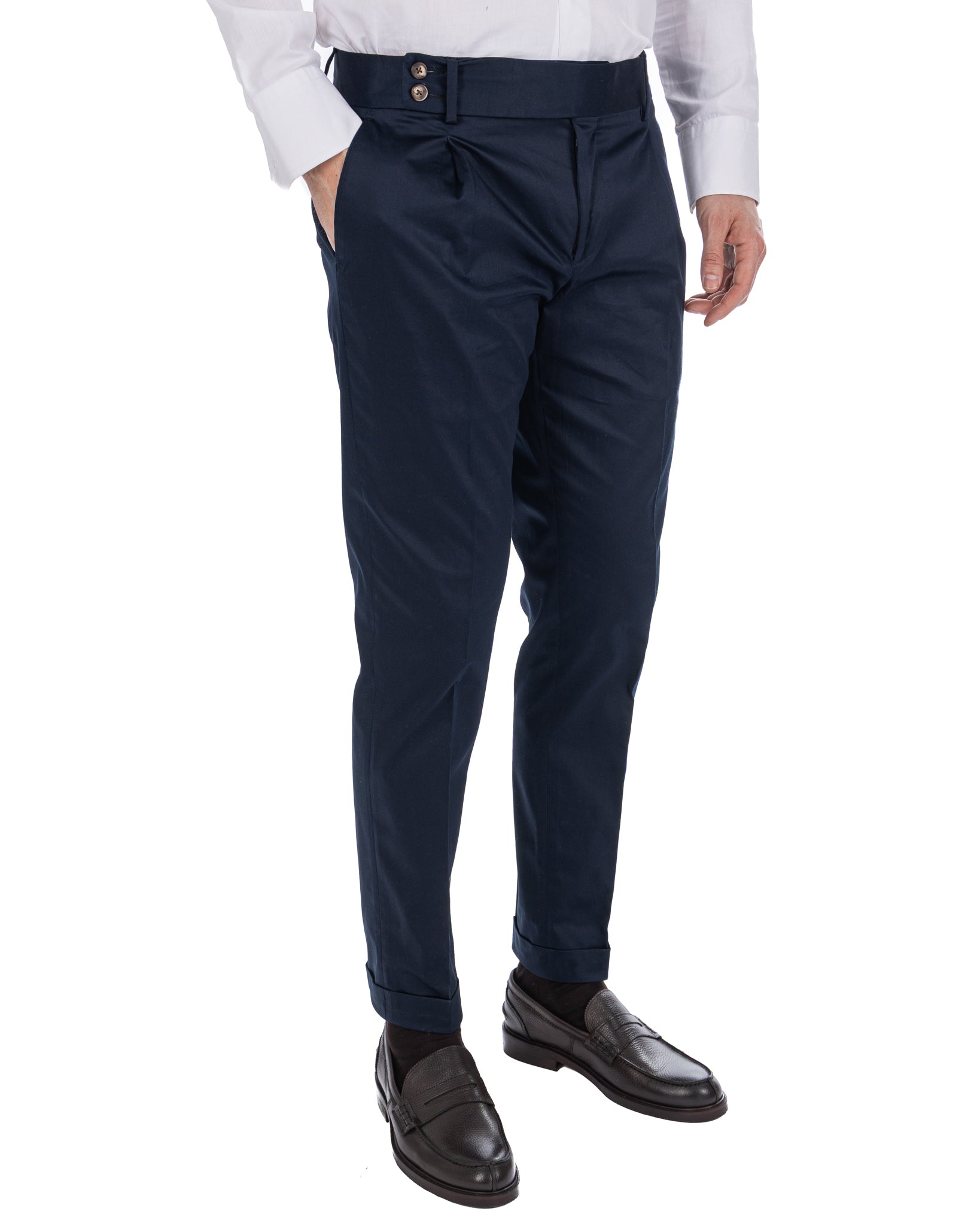 Marcel - pantalon en coton bleu
