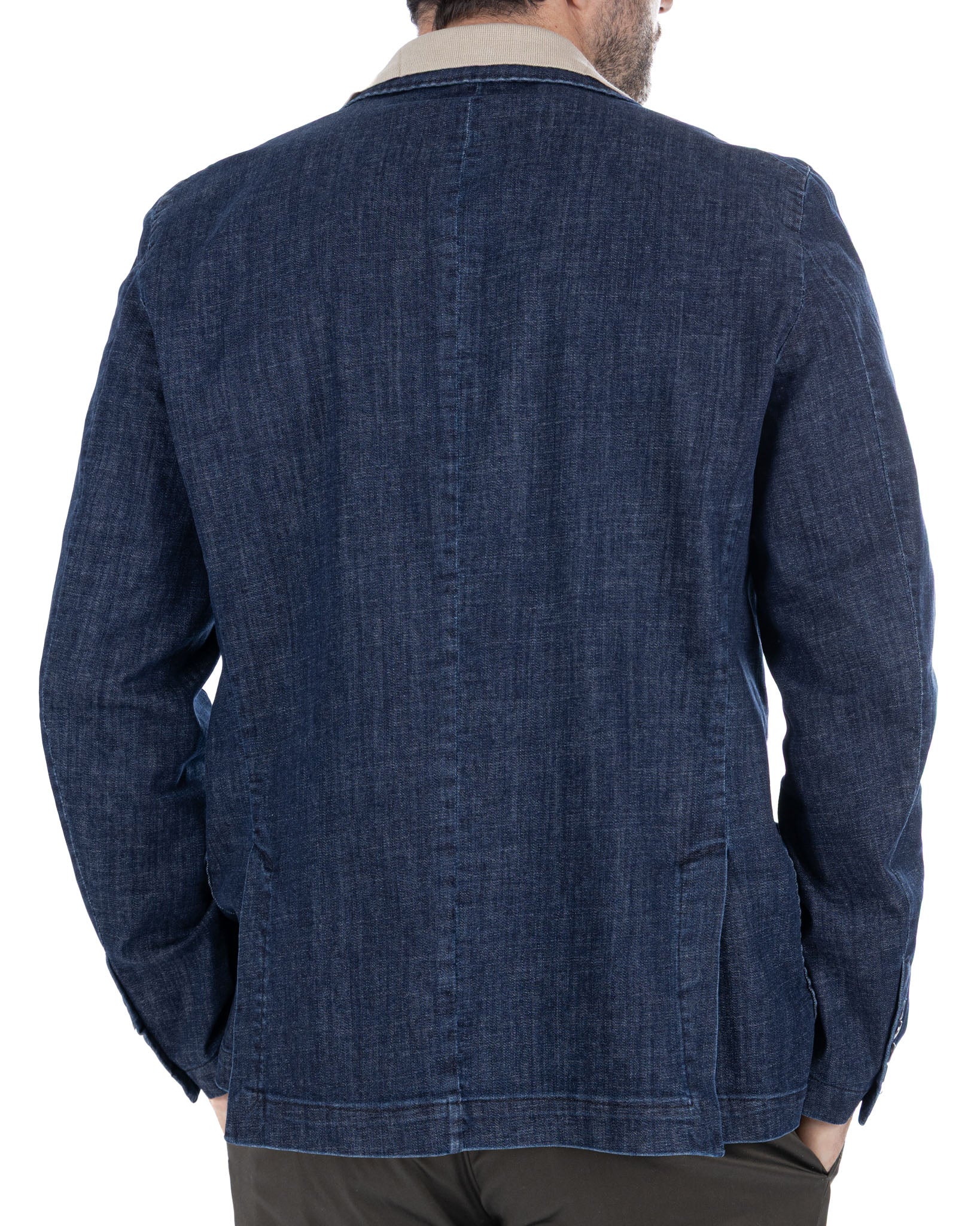 Spello - Veste en jean foncé à boutonnage simple