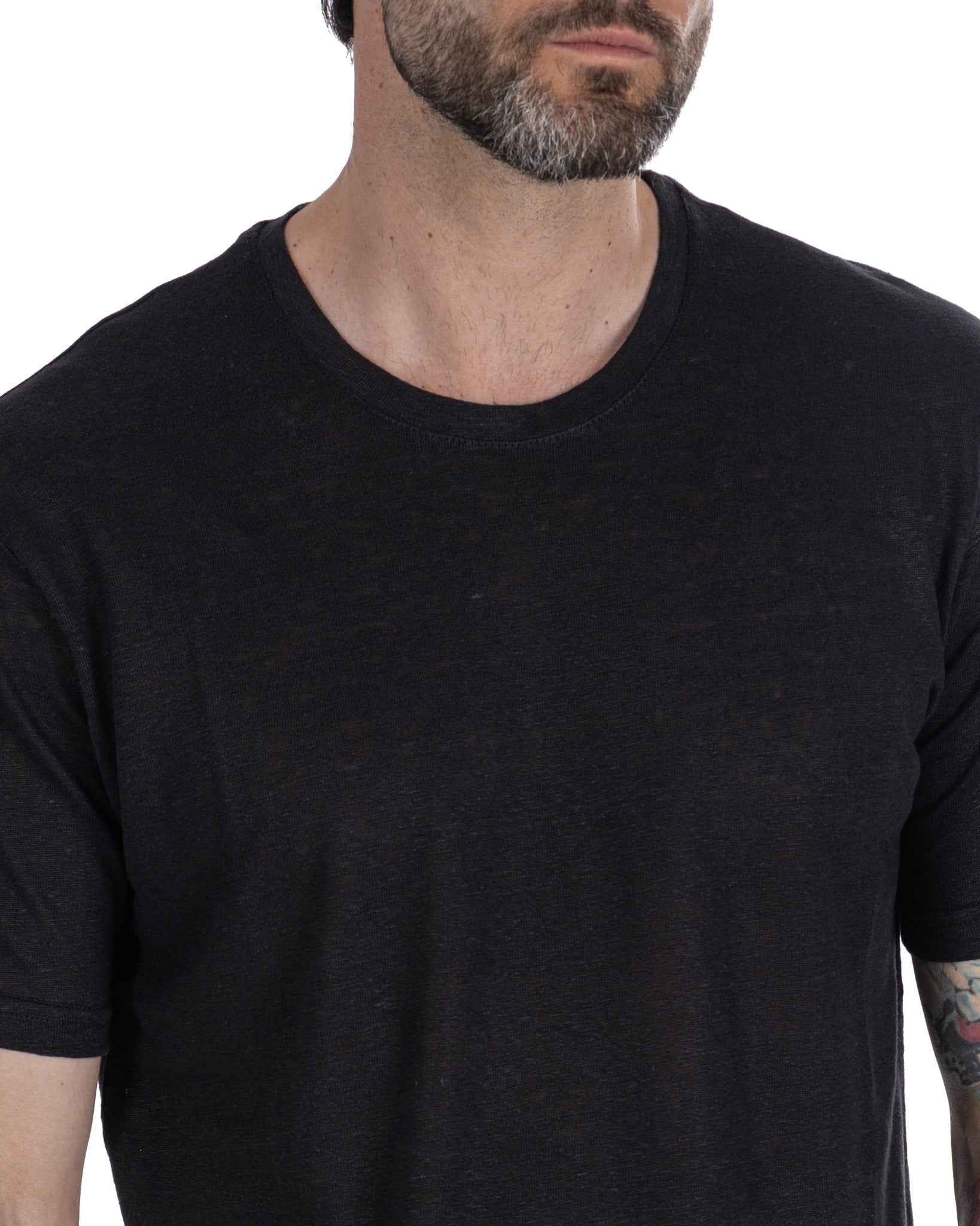 Felix - t-shirt en lin noir