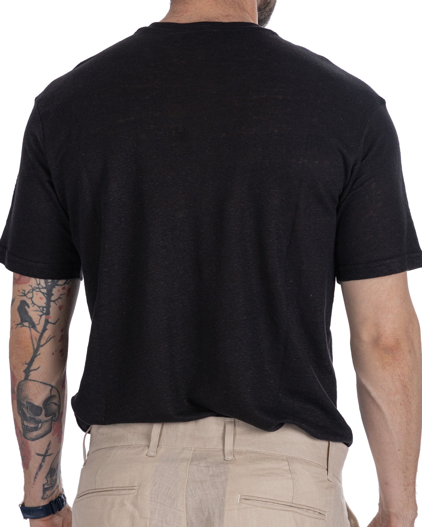 Felix - t-shirt en lin noir