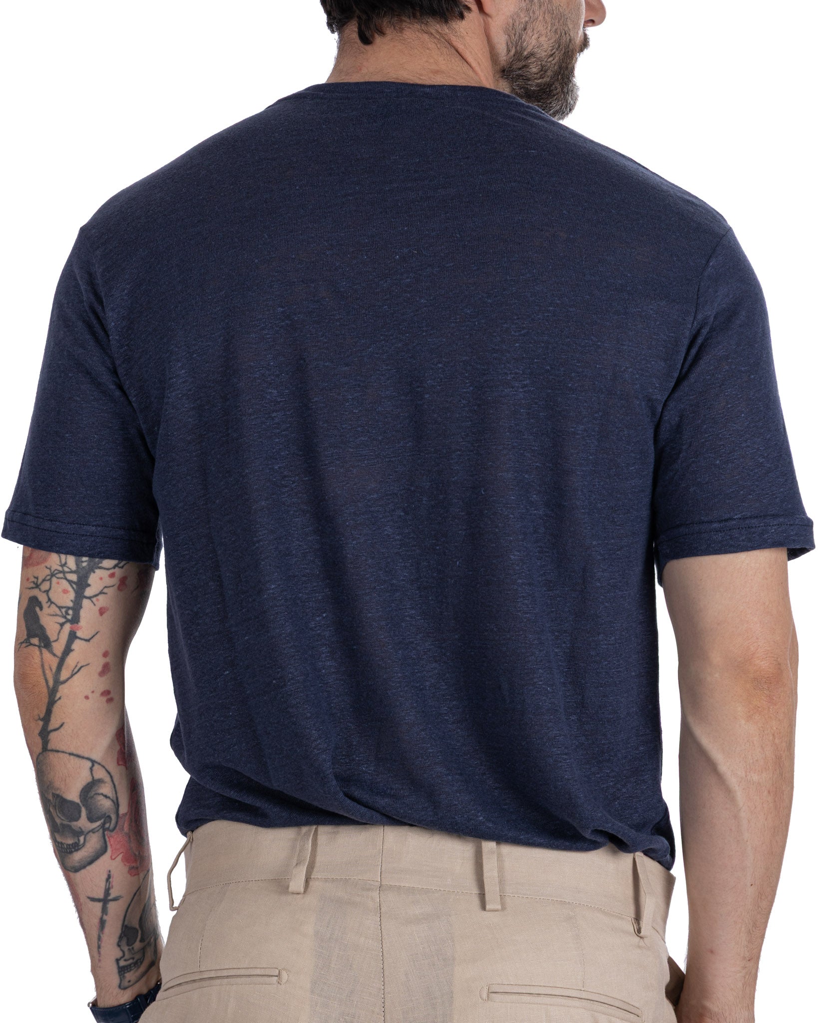 Felix - t-shirt en lin bleu