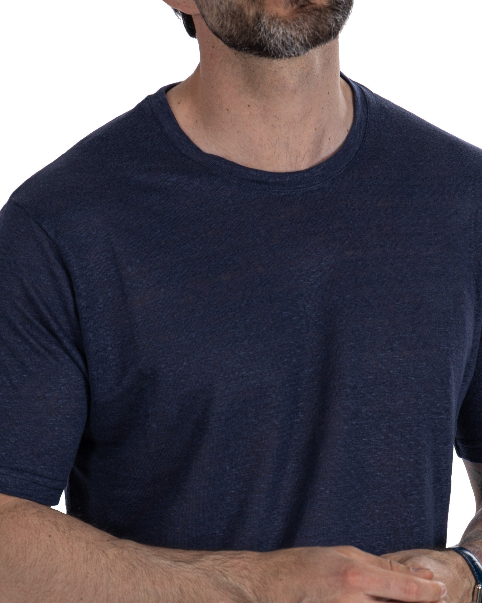 Felix - t-shirt en lin bleu