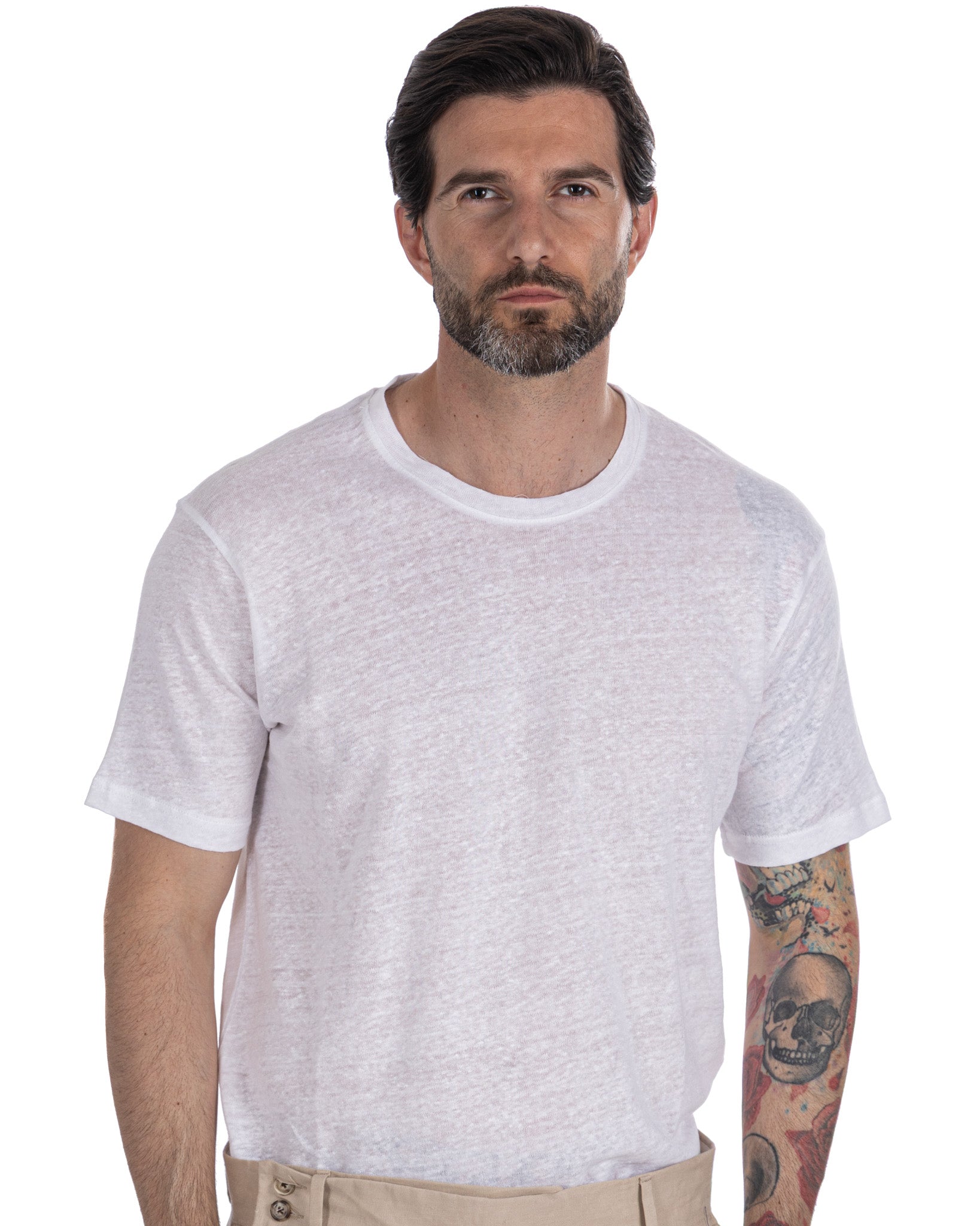 Felix - white linen t-shirt