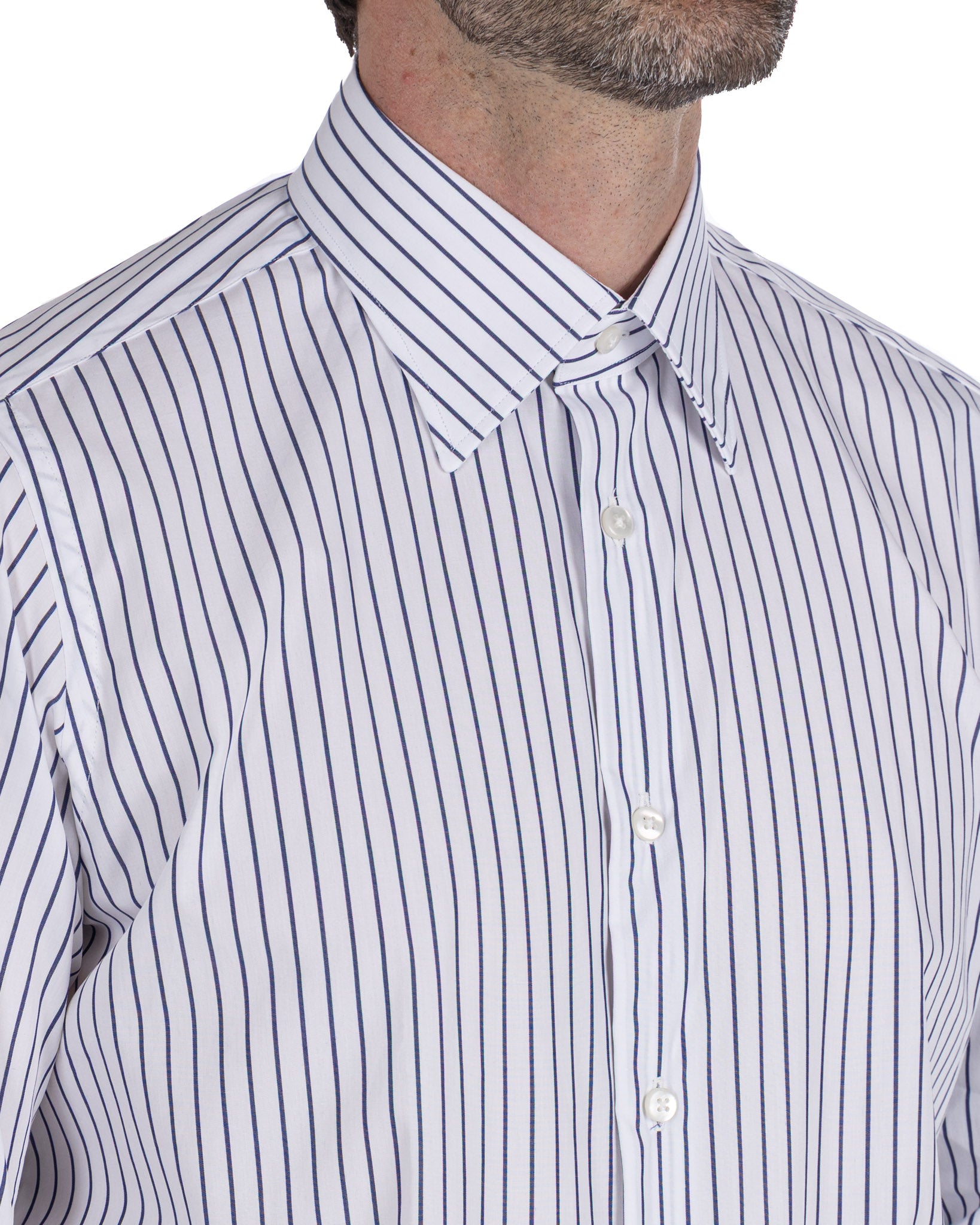 Walther - chemise en coton à rayures bleues