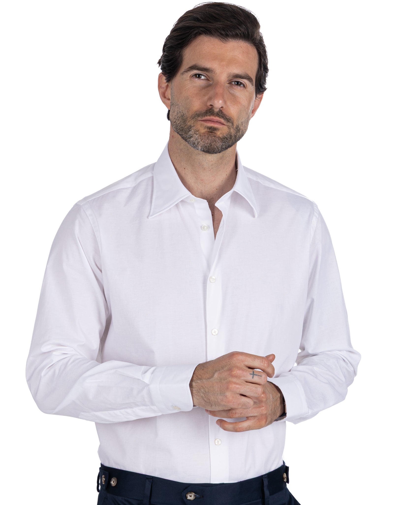Heckler - Chemise en coton blanc