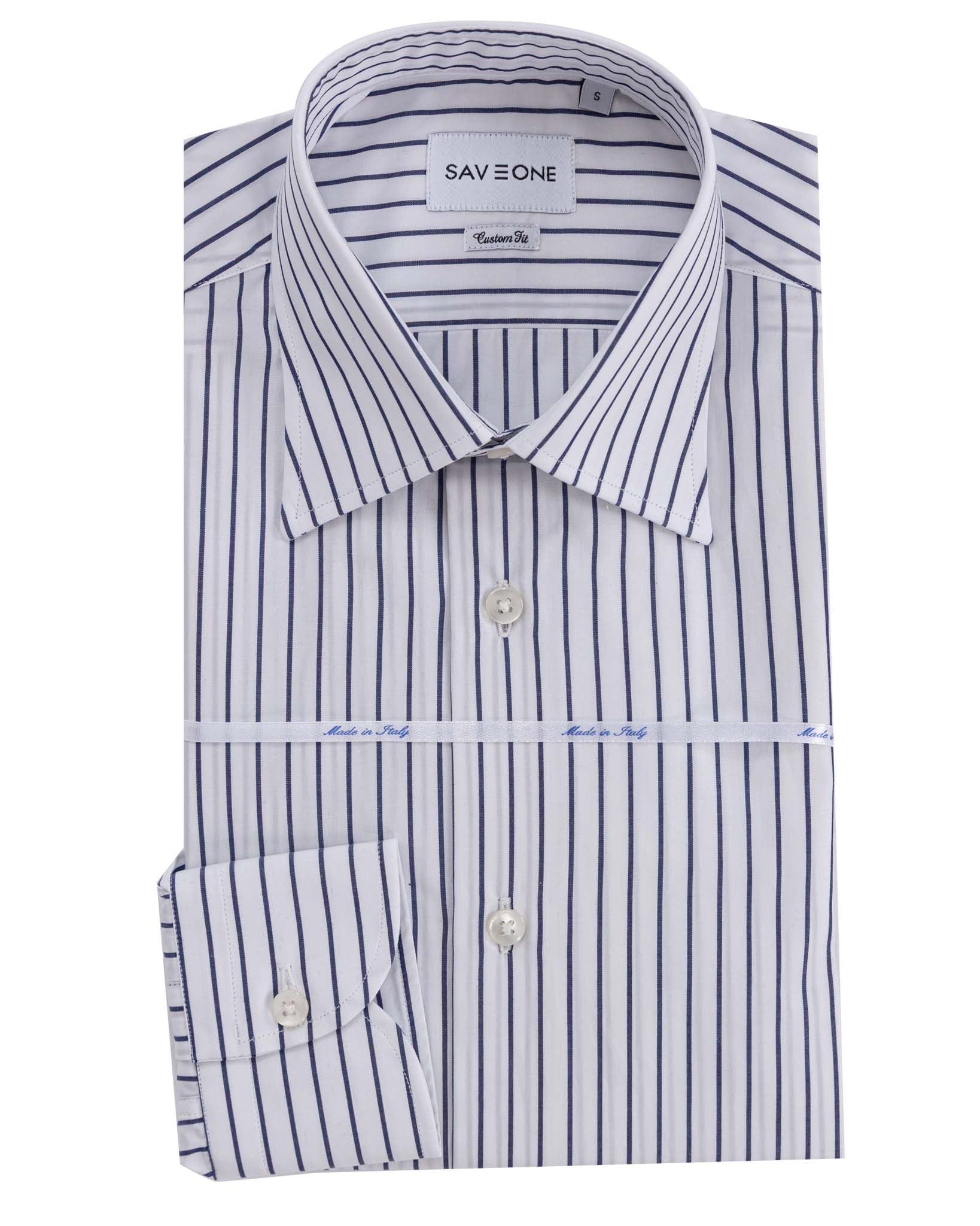 Walther - chemise en coton à rayures bleues