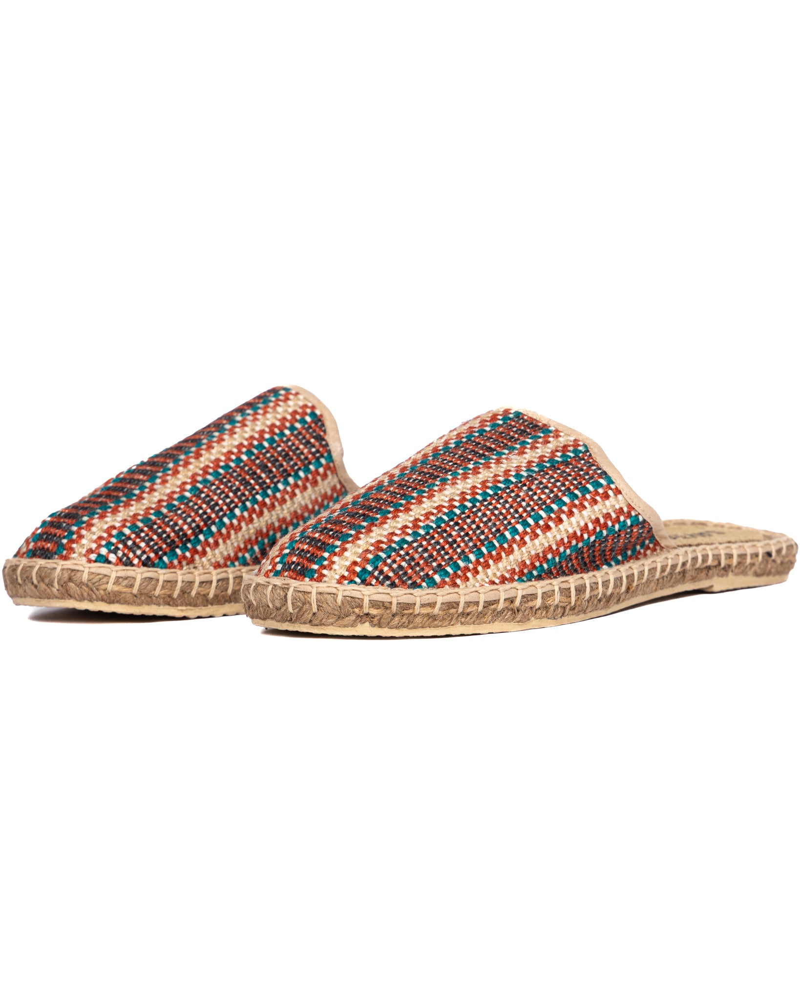 Taormina - mules espadrilles à rayures multicolores