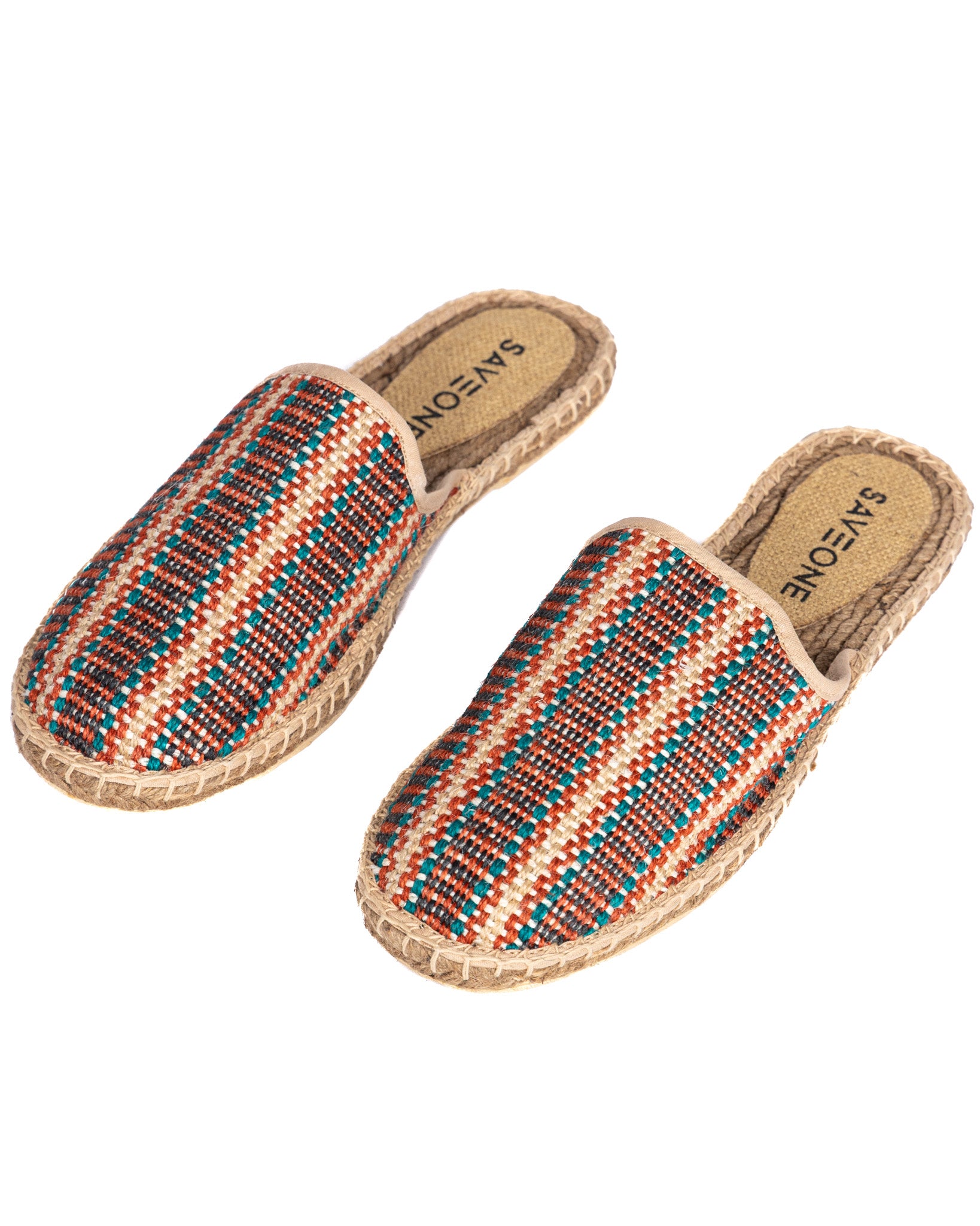 Taormina - mules espadrilles à rayures multicolores