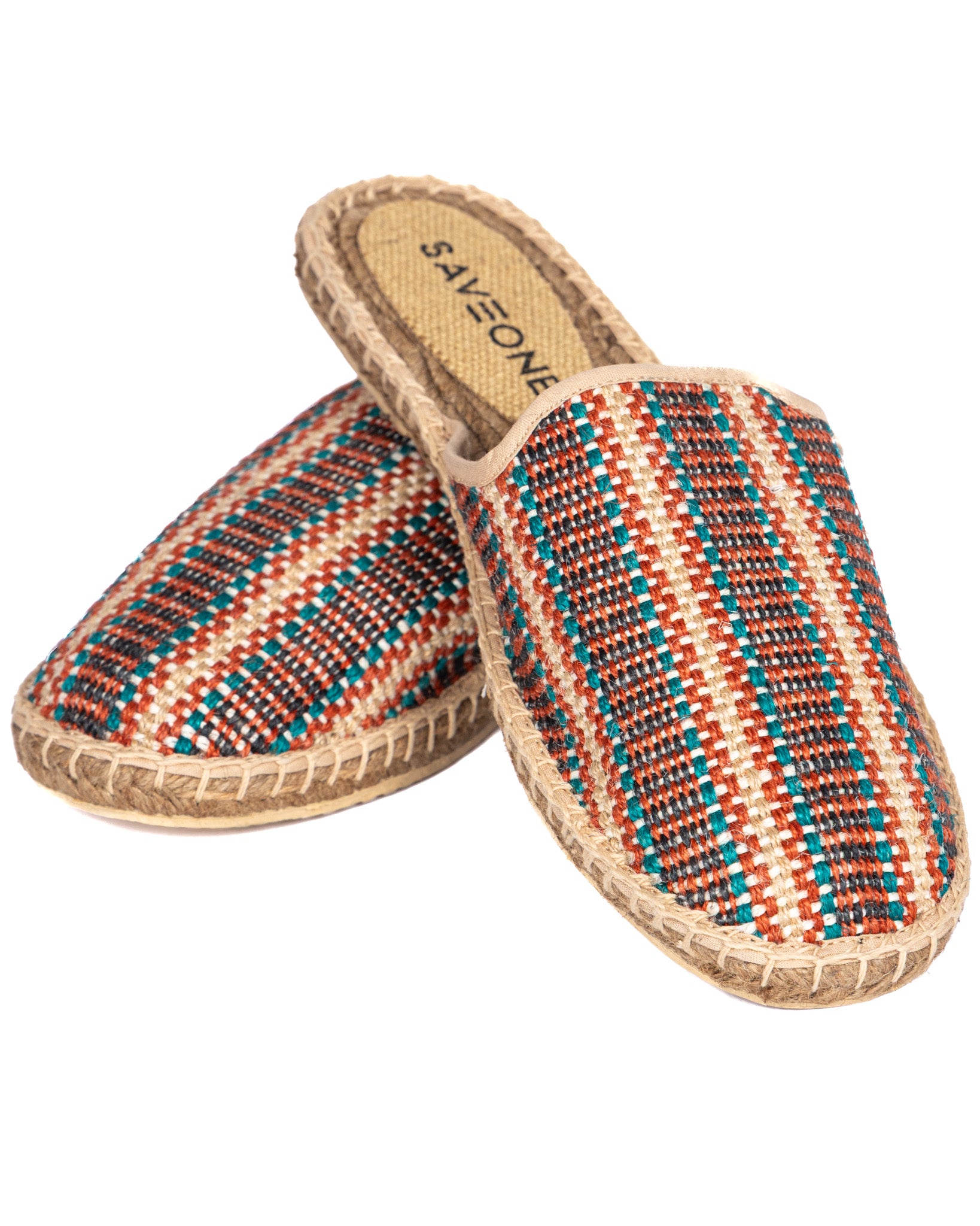 Taormina - mules espadrilles à rayures multicolores