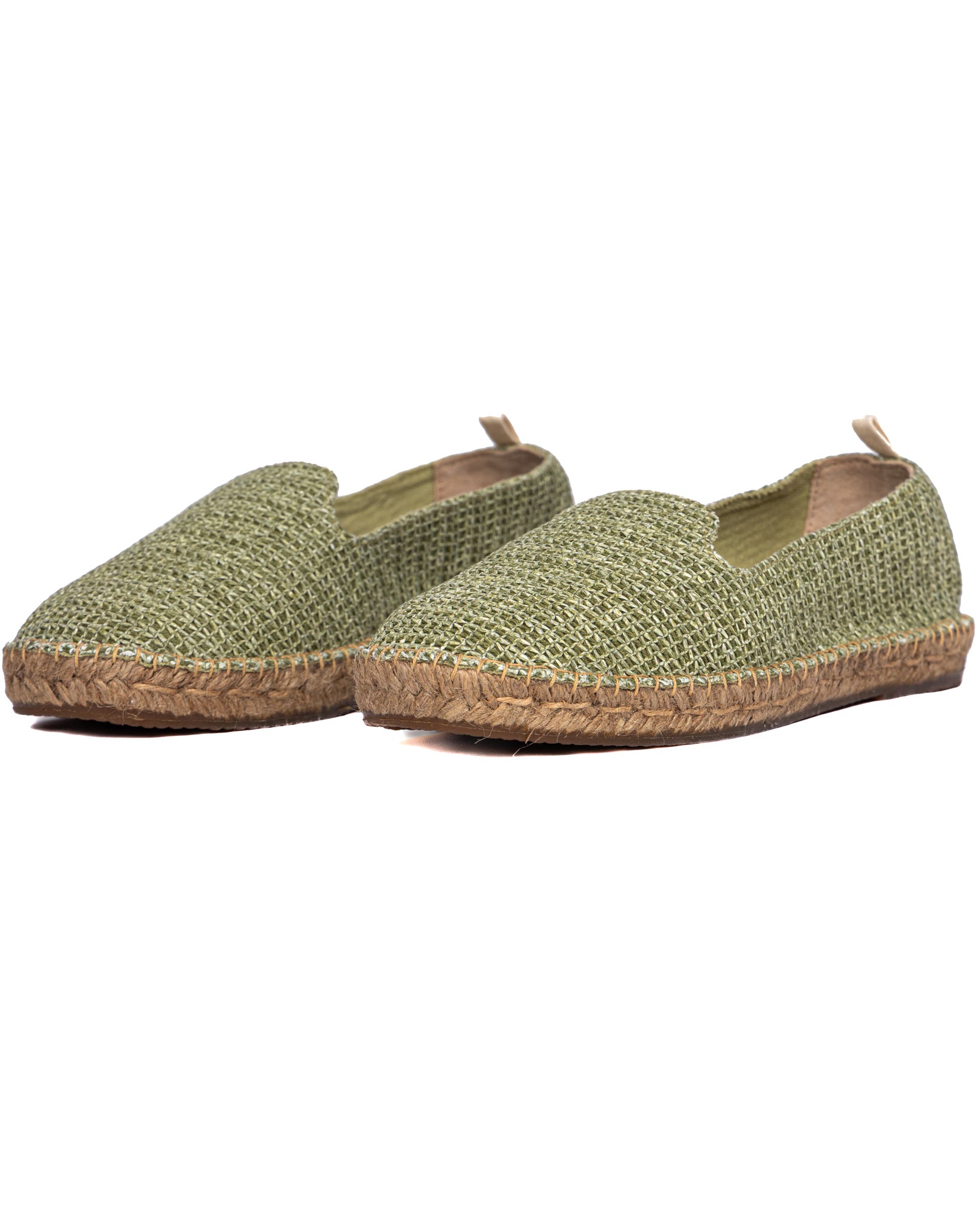 Gallipoli - green raffia espadrilles