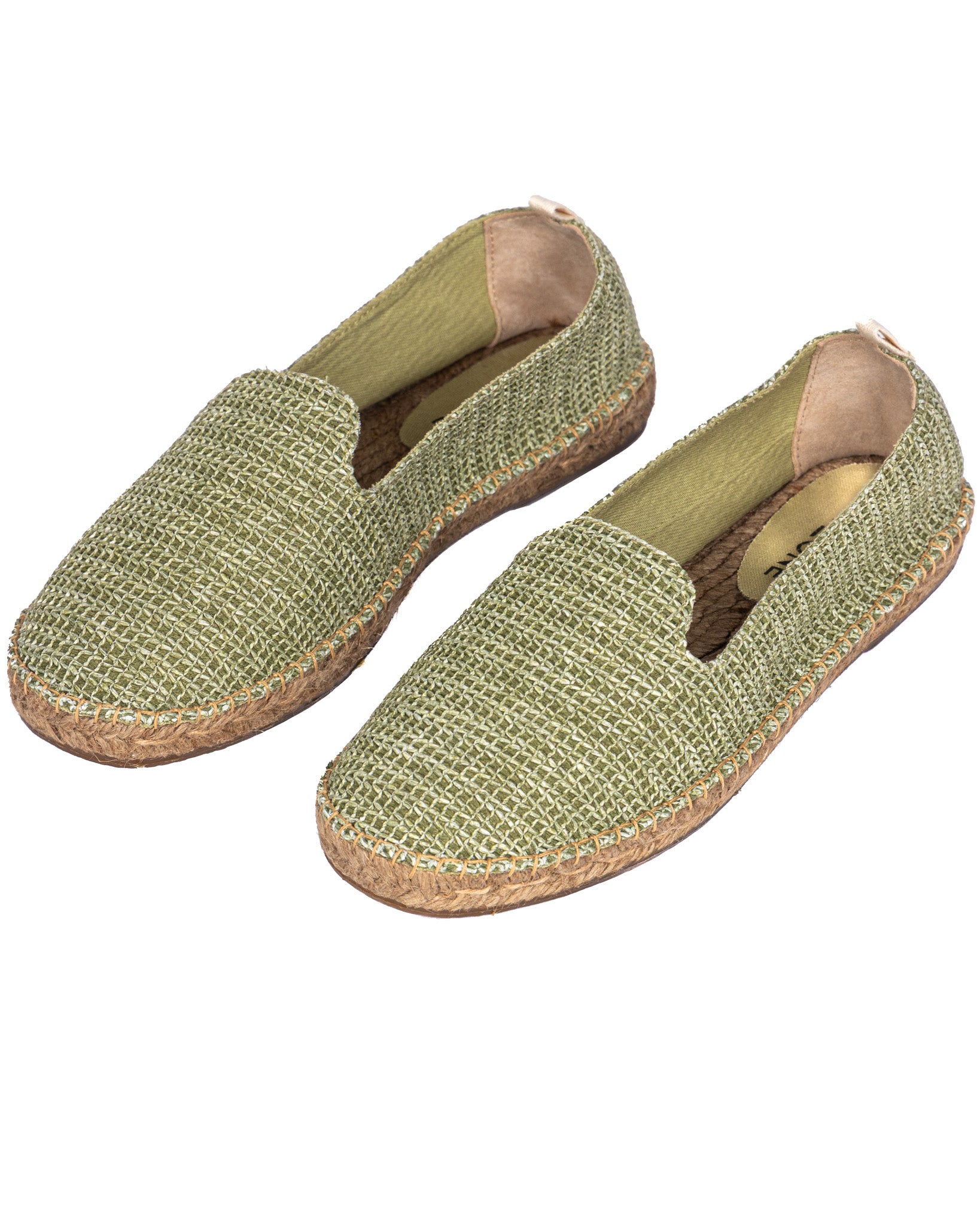 Gallipoli - green raffia espadrilles
