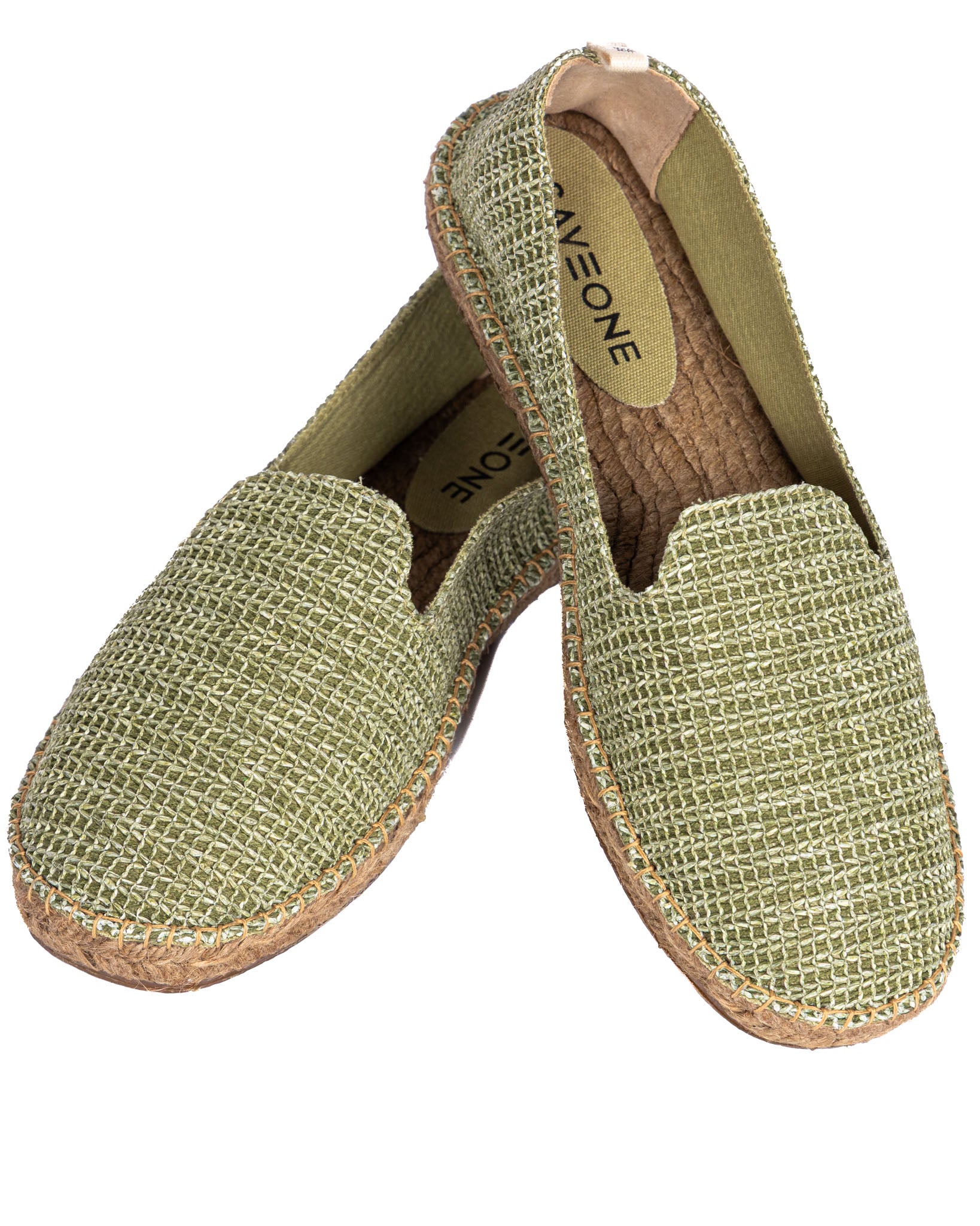 Gallipoli - green raffia espadrilles