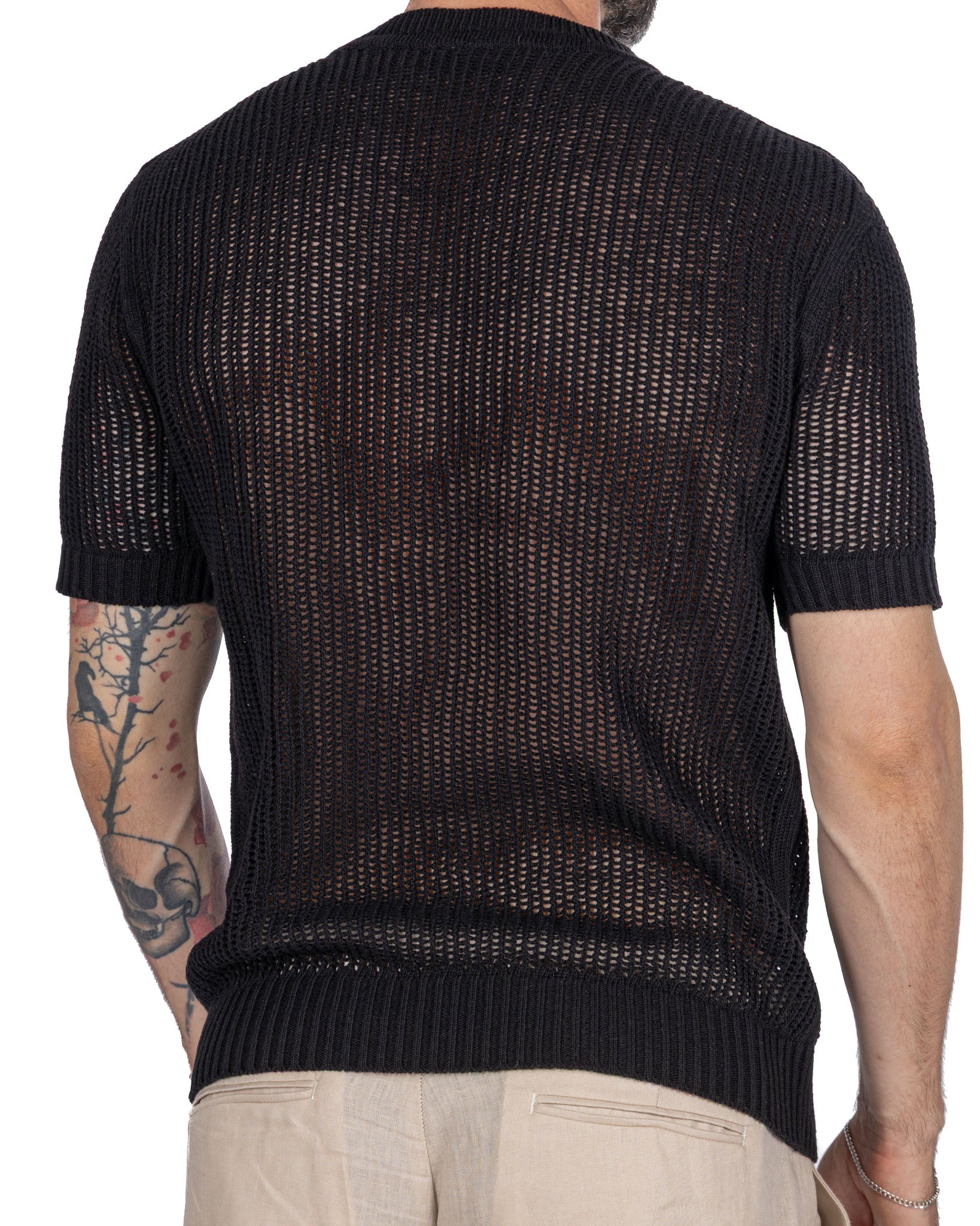 Grigor - t-shirt oversize perforé noir
