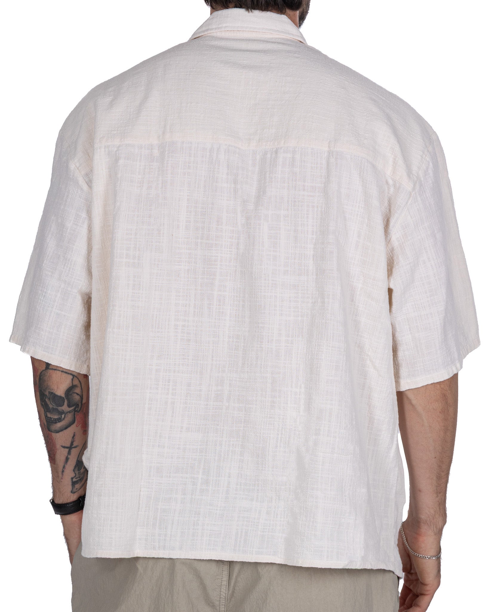 Madère - chemise tissée oversize crème