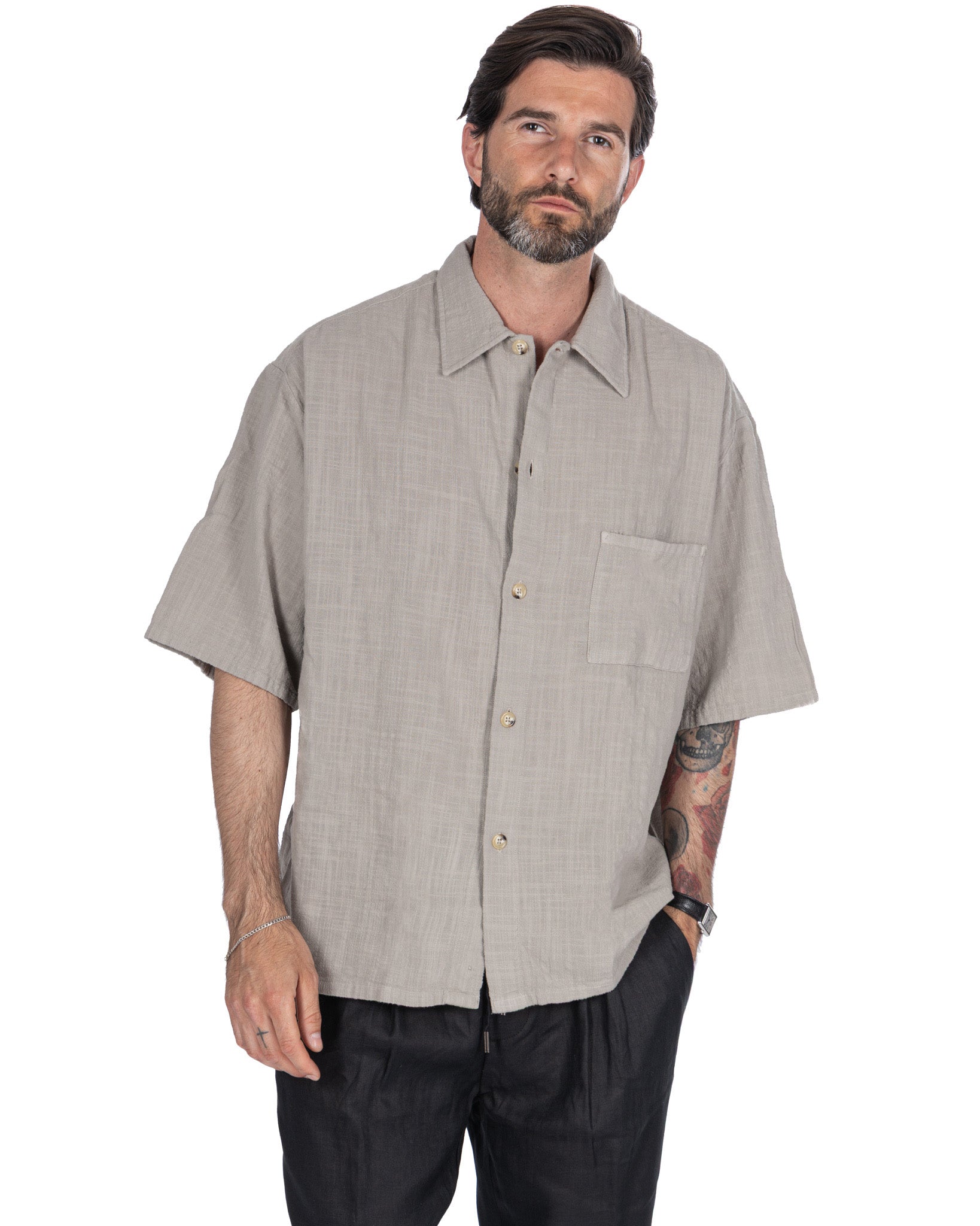 Madeira - oversized twine woven shirt