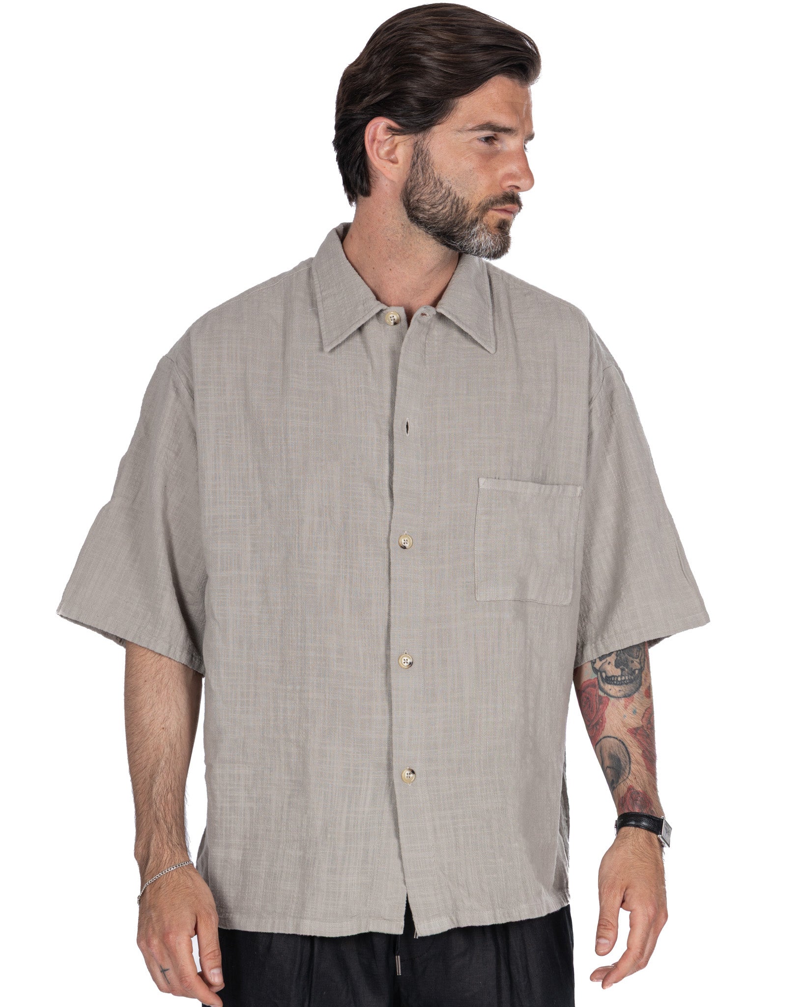 Madeira - oversized twine woven shirt