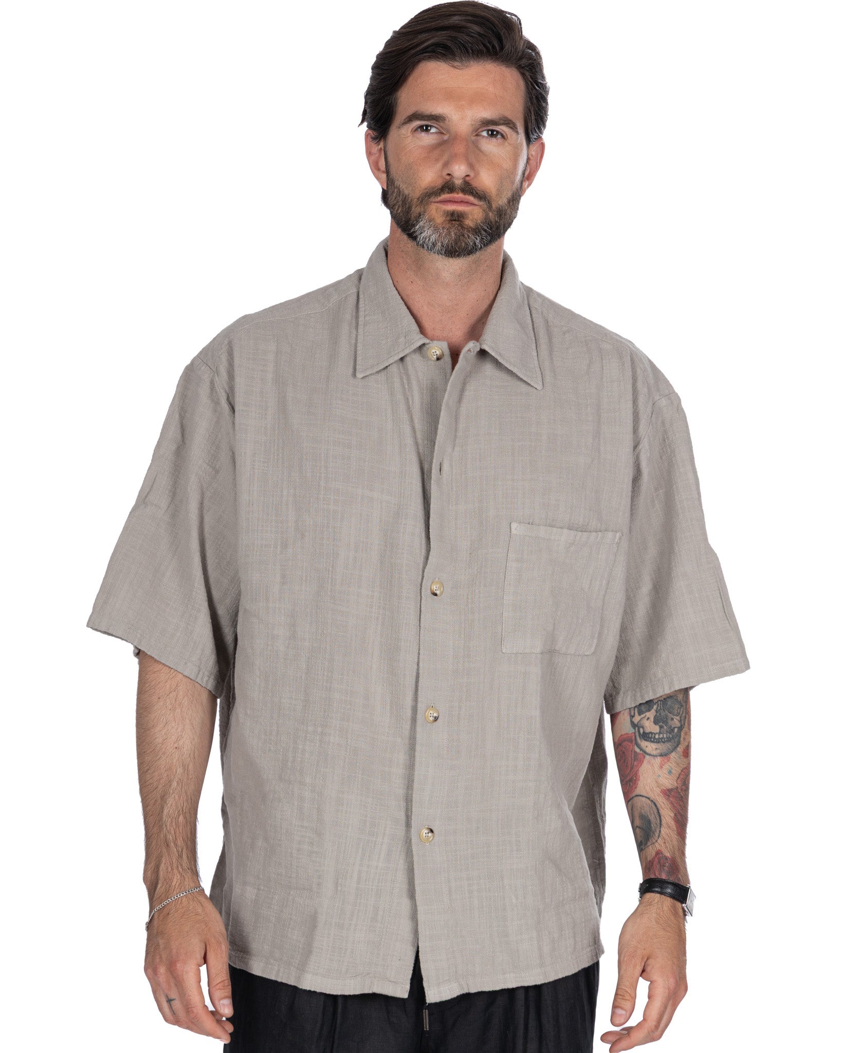 Madeira - oversized twine woven shirt