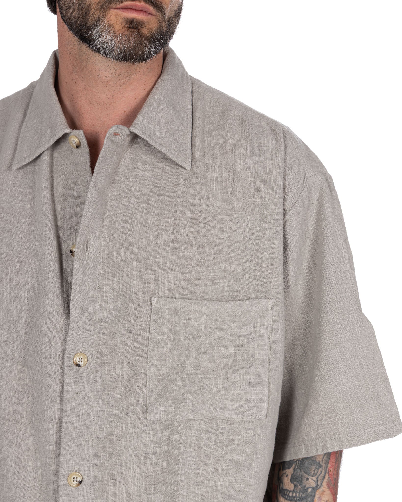 Madeira - oversized twine woven shirt