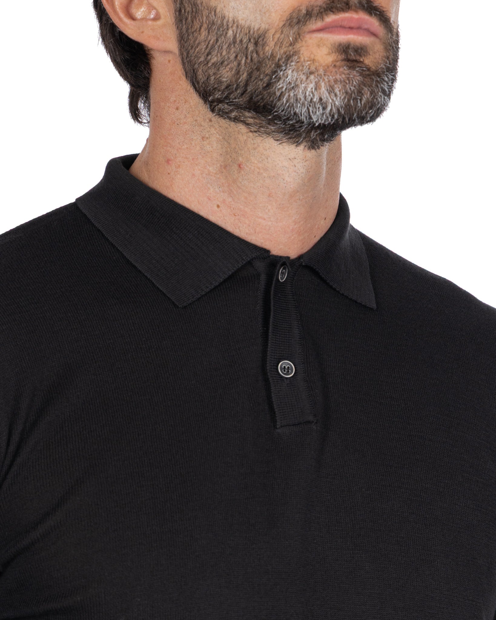 Polo Andrey in cotone nera