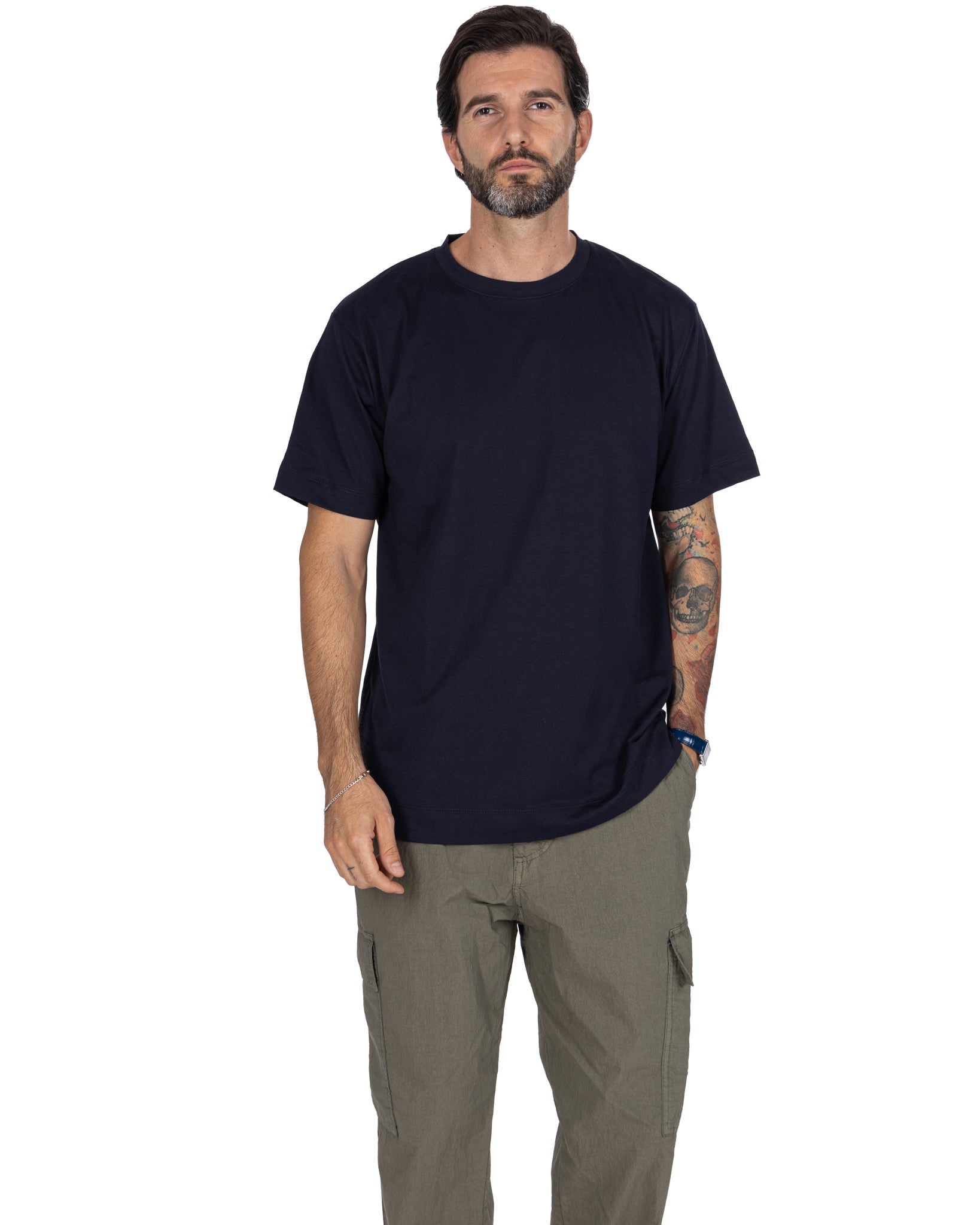 Bergen - t-shirt in cotone blu